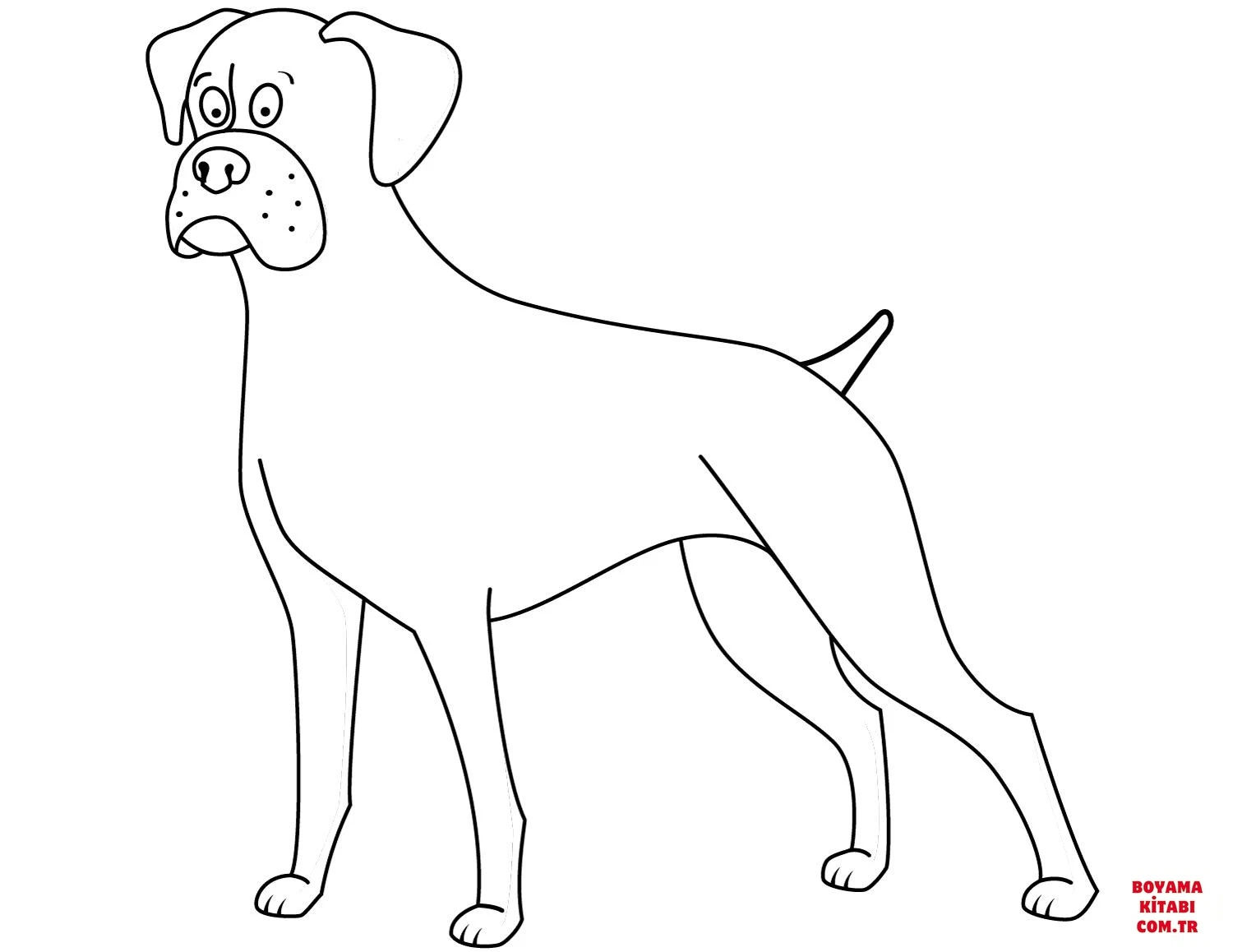 Köpek boyama sayfası #275 – PDF indir, sevimli karakter