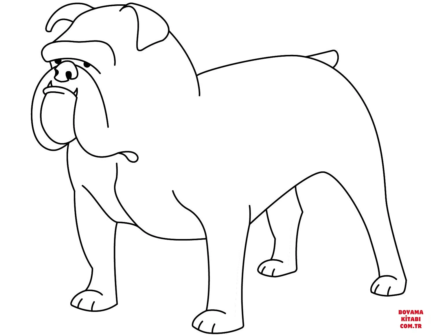 Köpek boyama sayfası #277 – kolay boyama, eğitici aktivite