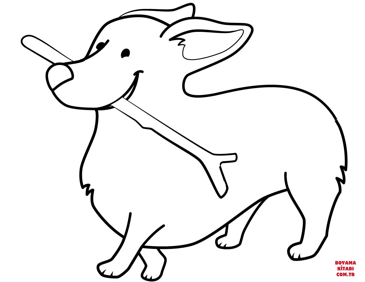 Köpek boyama sayfası #280 – okul öncesi, evde etkinlik