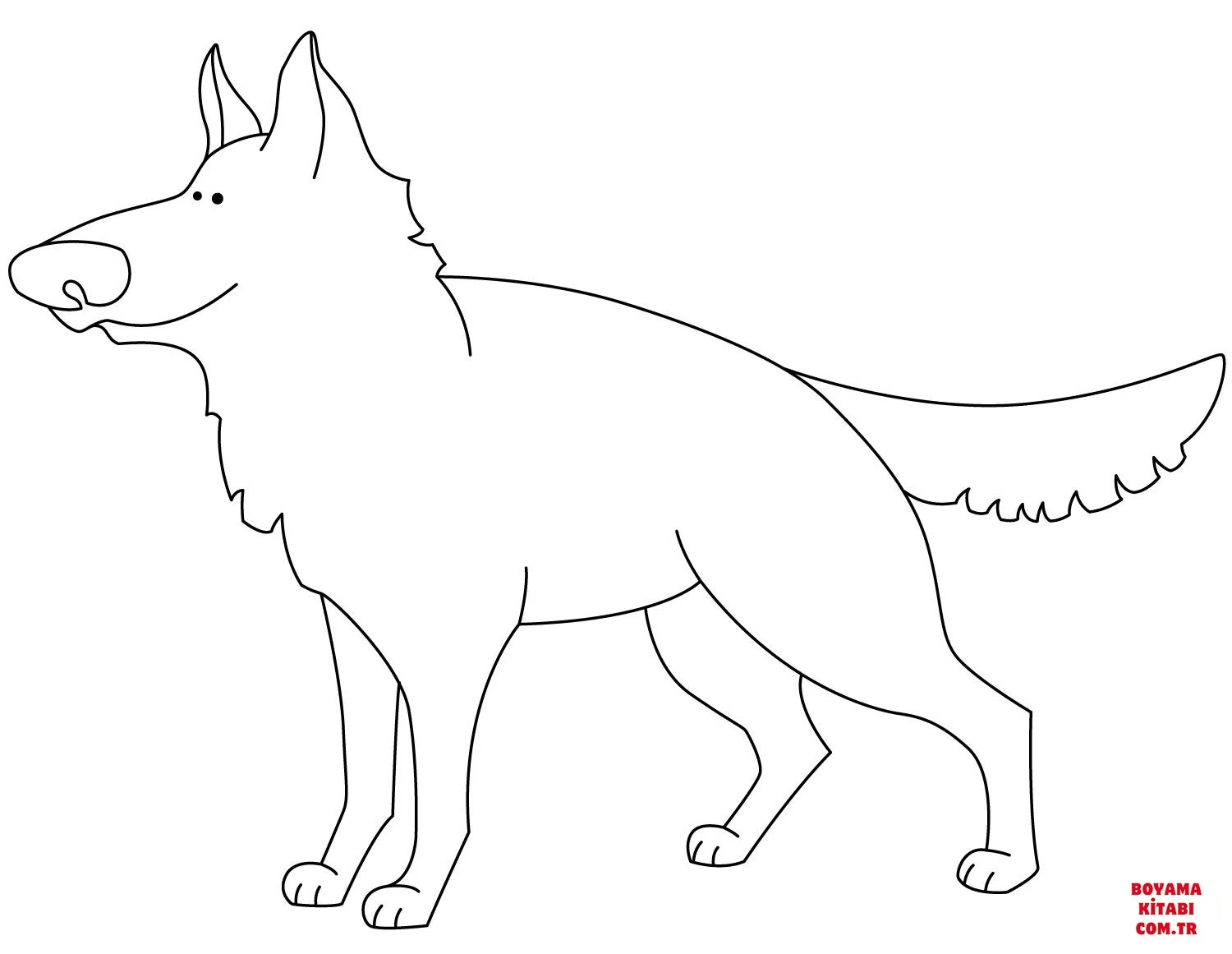 Köpek boyama sayfası #287 – evde etkinlik, anaokulu etkinliği
