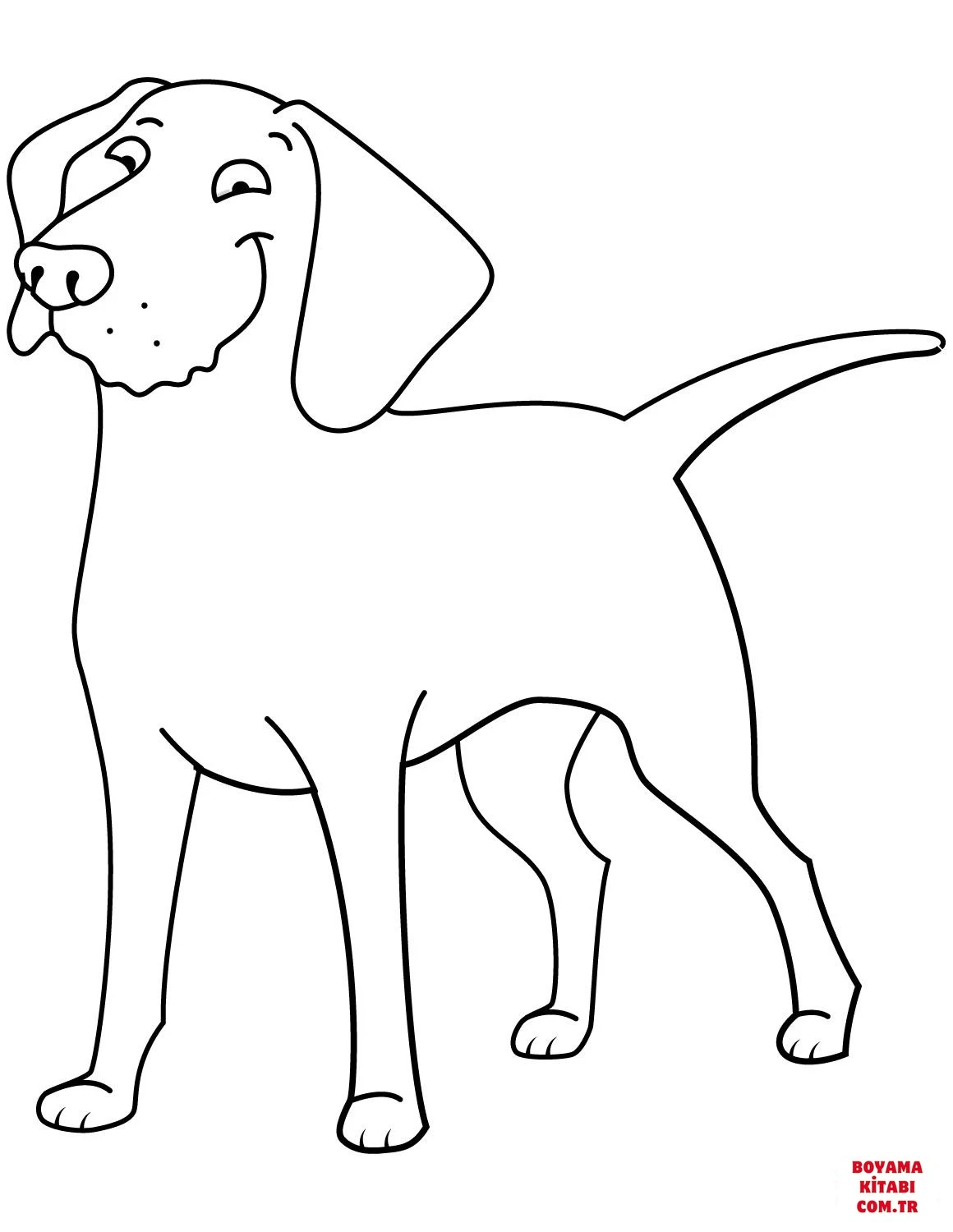 Köpek boyama sayfası #288 – çocuk aktivitesi, ilkokul öğrencileri için