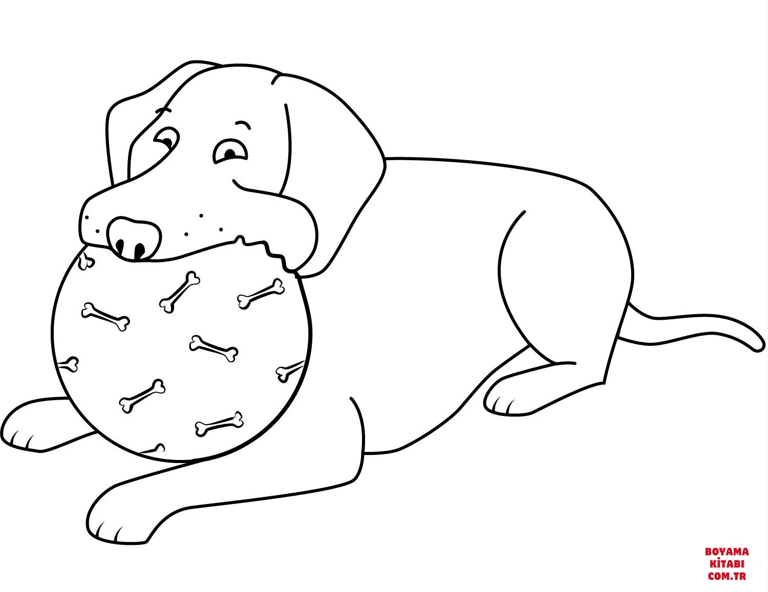 Köpek boyama sayfası #294 – anaokulu etkinliği, motor becerileri destekler