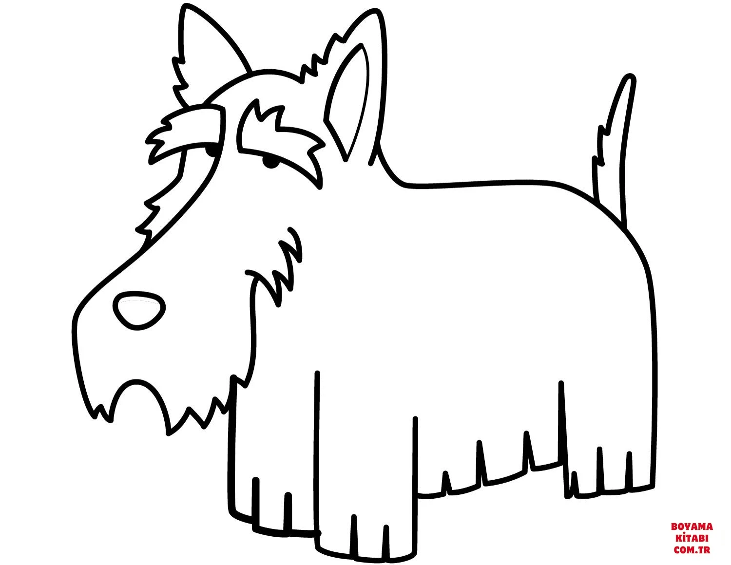 Köpek boyama sayfası #299 – sınıf etkinliği, kolay indirilebilir