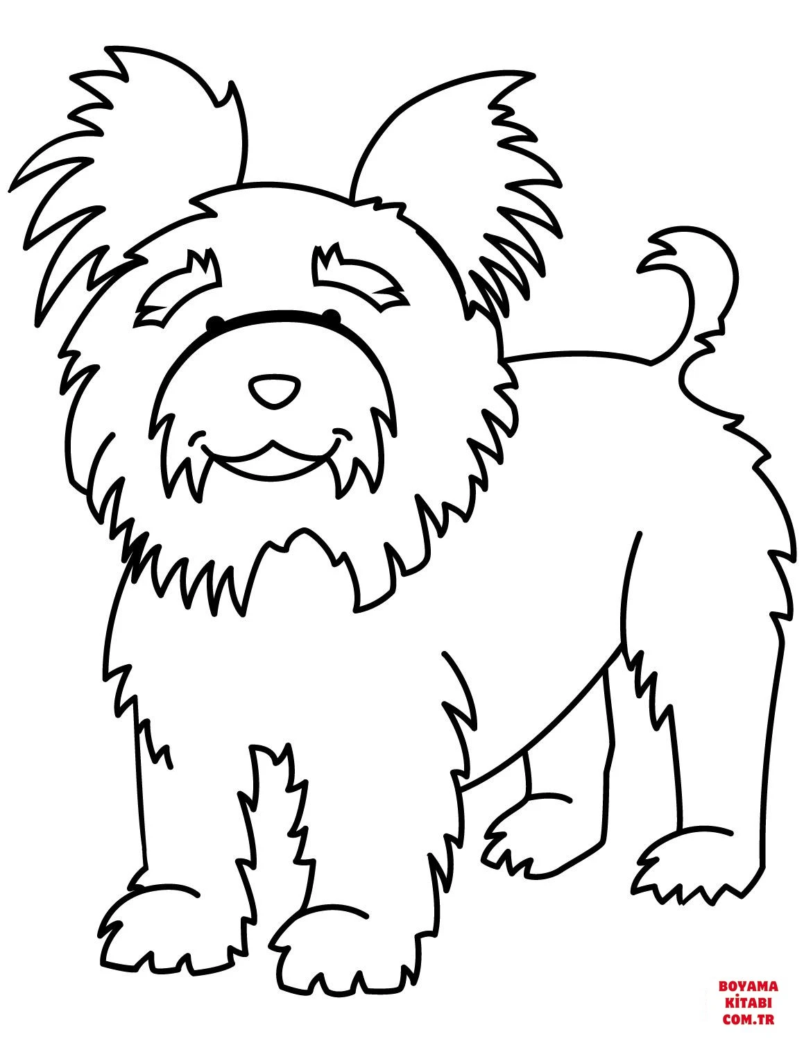 Köpek boyama sayfası #303 – renk bilgisini öğretir, günlük etkinlik önerisi