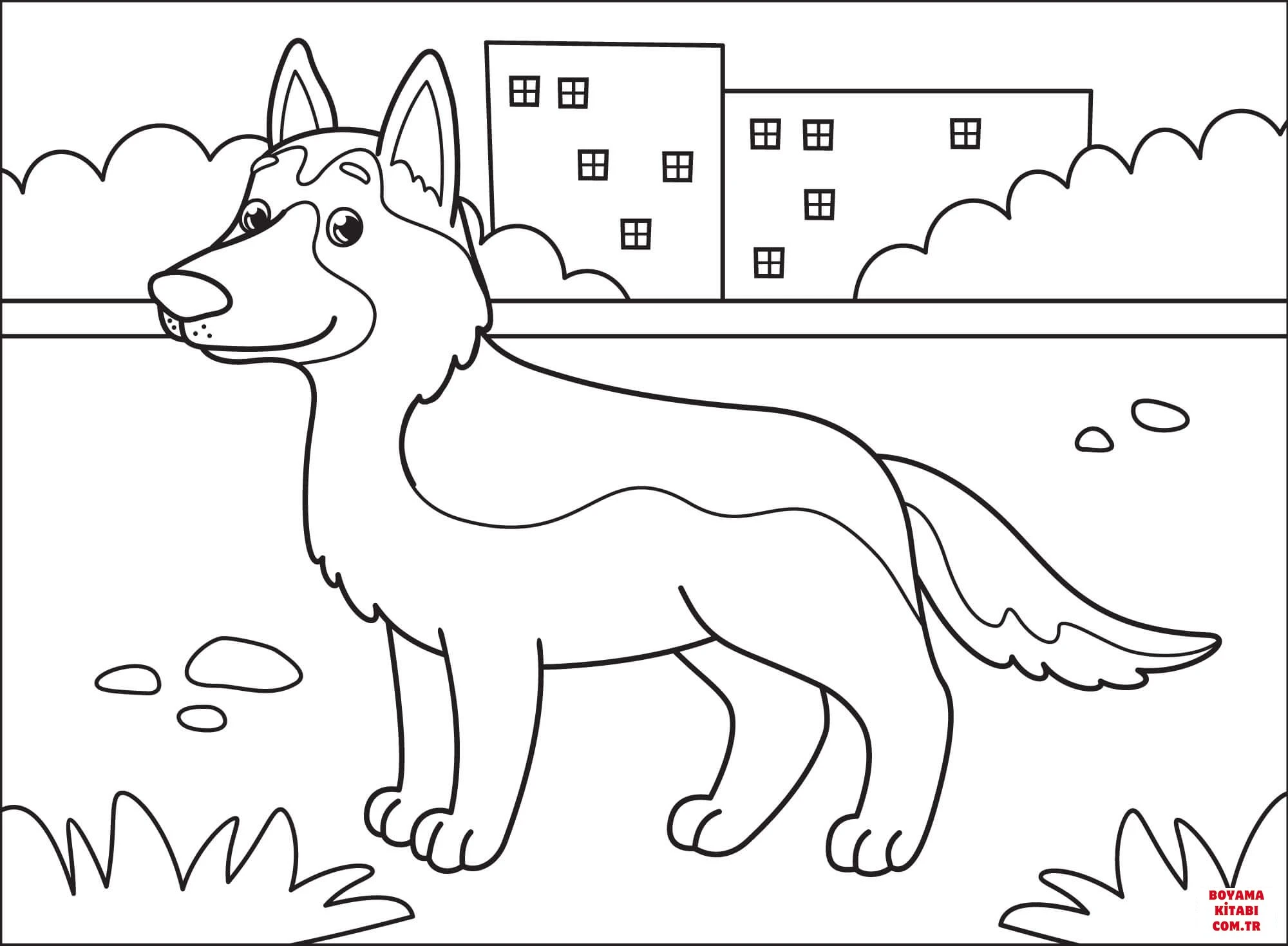 Köpek boyama sayfası #306 – kolay indirilebilir, eğlenceli öğrenme deneyimi