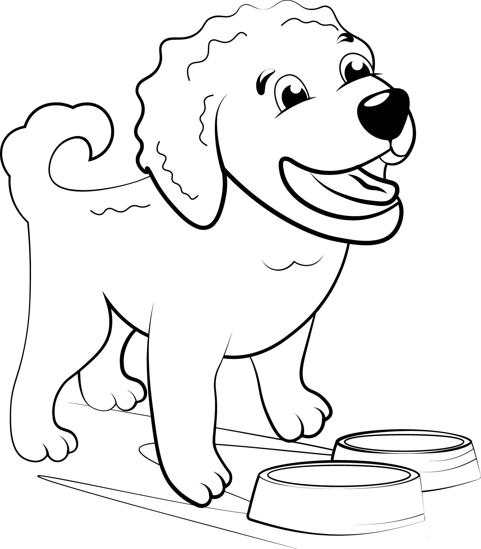 Köpek boyama sayfası #321 – boyama etkinliği, çocuk aktivitesi