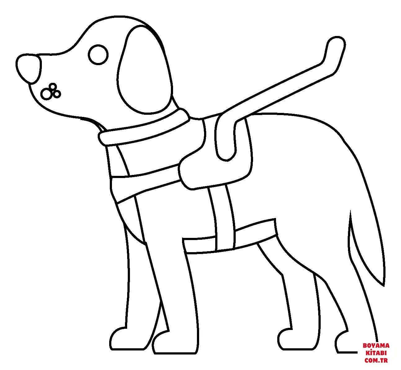 Köpek boyama sayfası #335 – ilkokul öğrencileri için, hayal gücünü besler