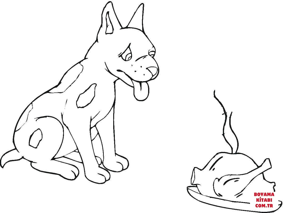 Köpek boyama sayfası #345 – ekran süresine alternatif, çocuklarla kaliteli zaman