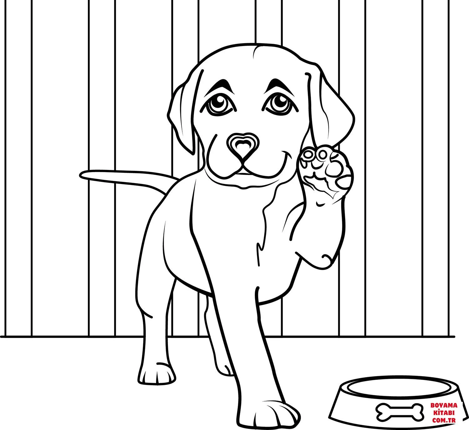 Köpek boyama sayfası #371 – yaratıcılık, doğum günü partisi aktivitesi