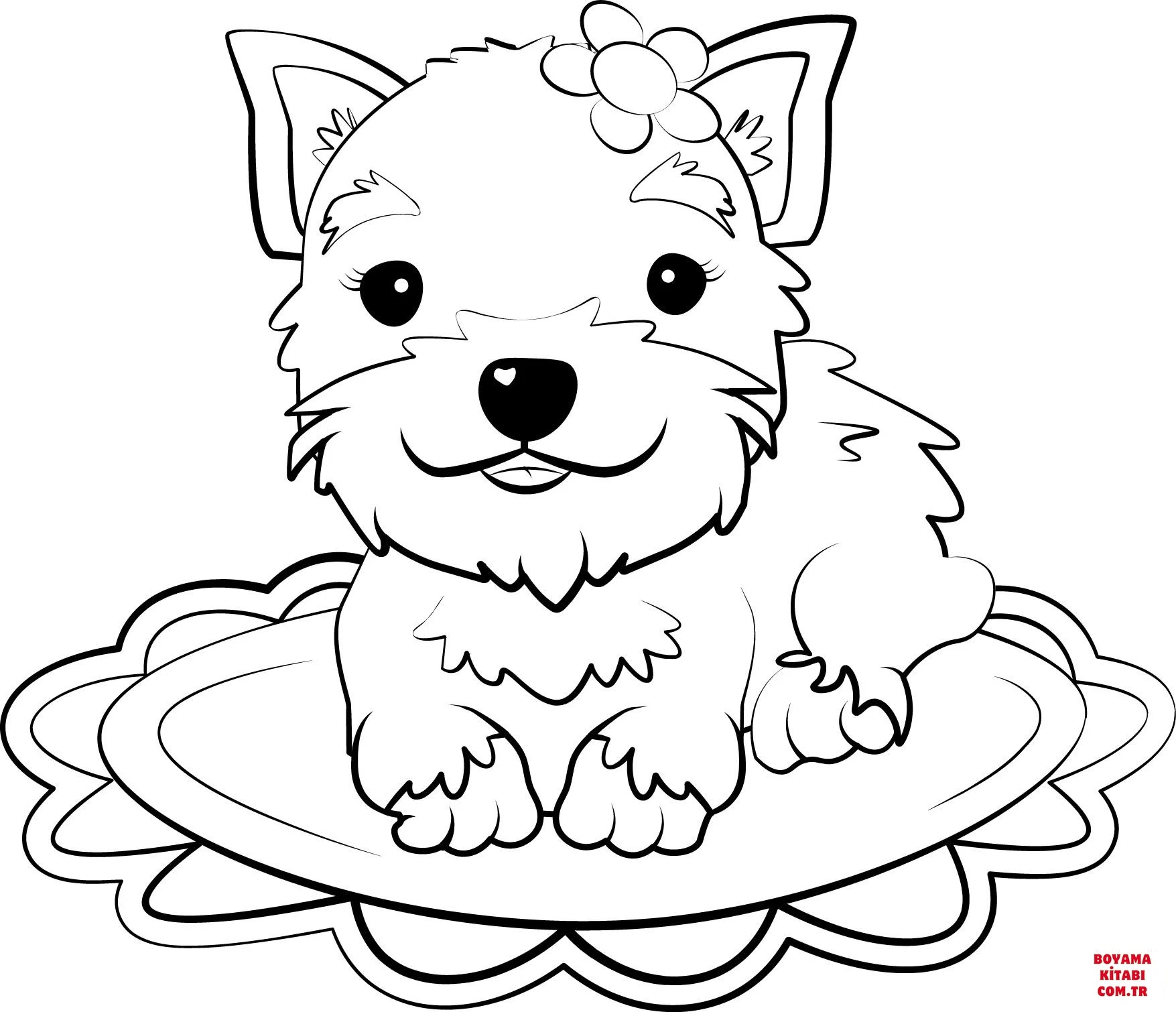 Köpek boyama sayfası #389 – tamamen ücretsiz, çocuklar için