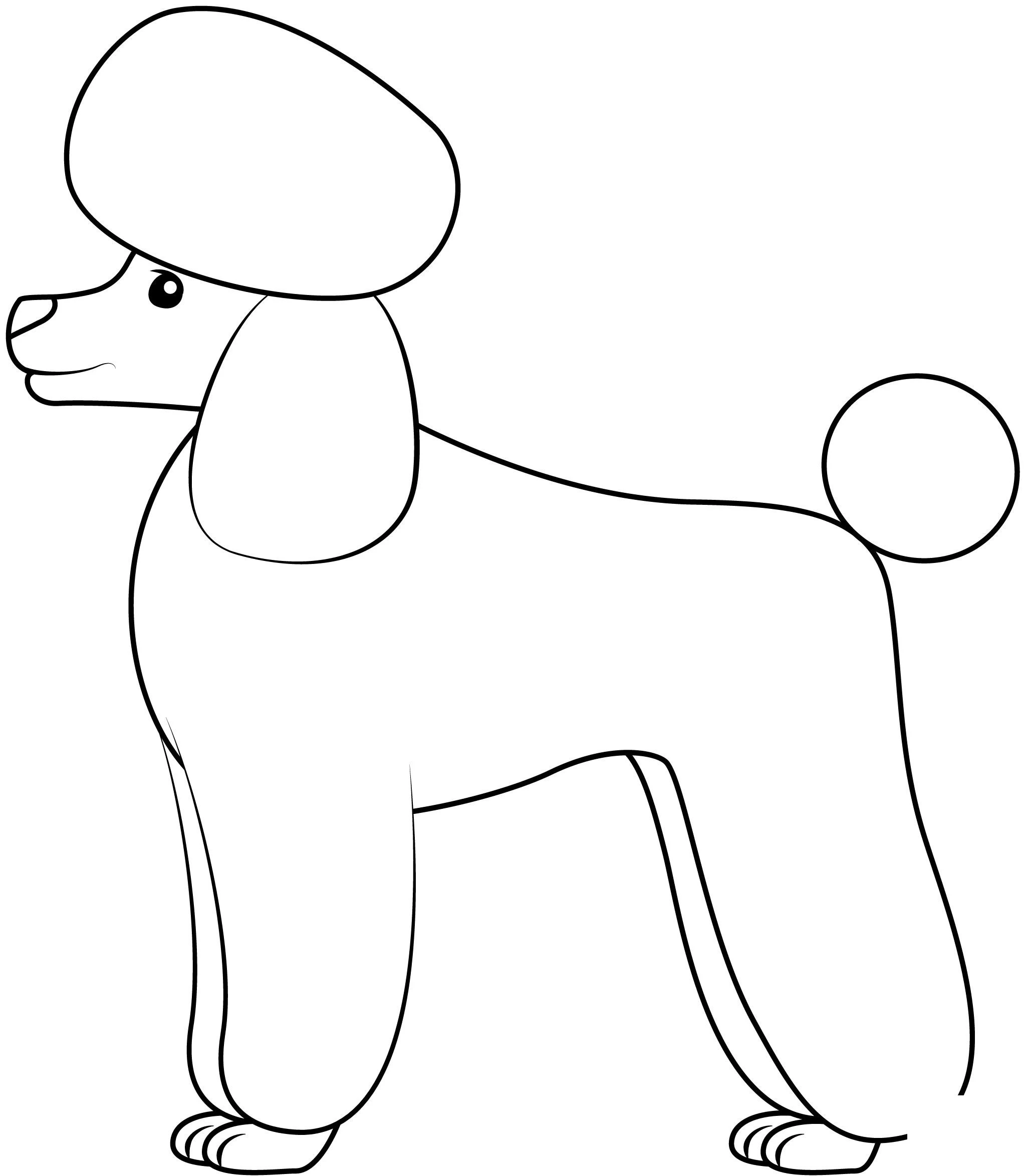 Köpek boyama sayfası #428 – mürekkep tasarrufu sağlar, PDF indir
