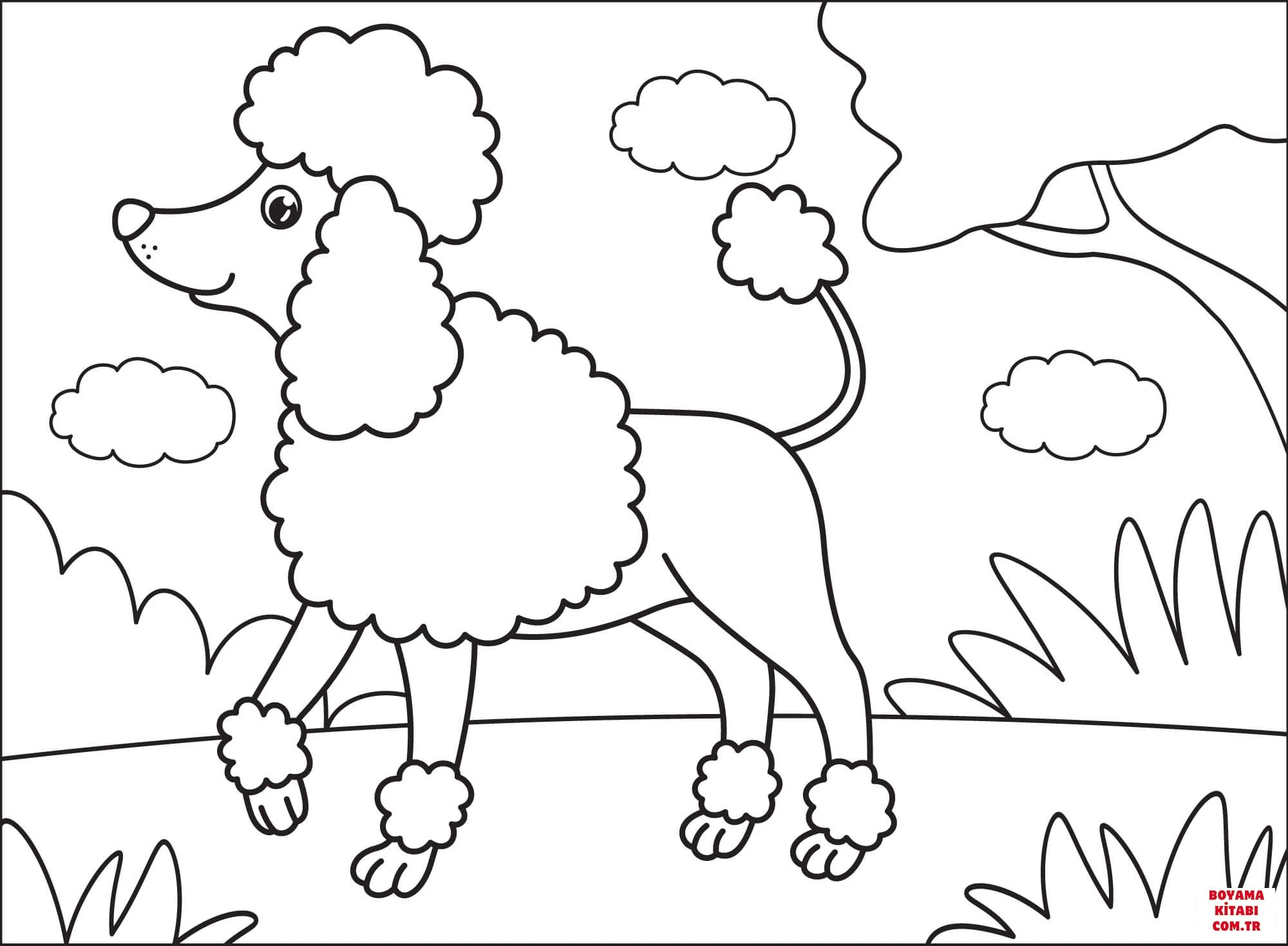 Köpek boyama sayfası #430 – günlük etkinlik önerisi, kolay boyama