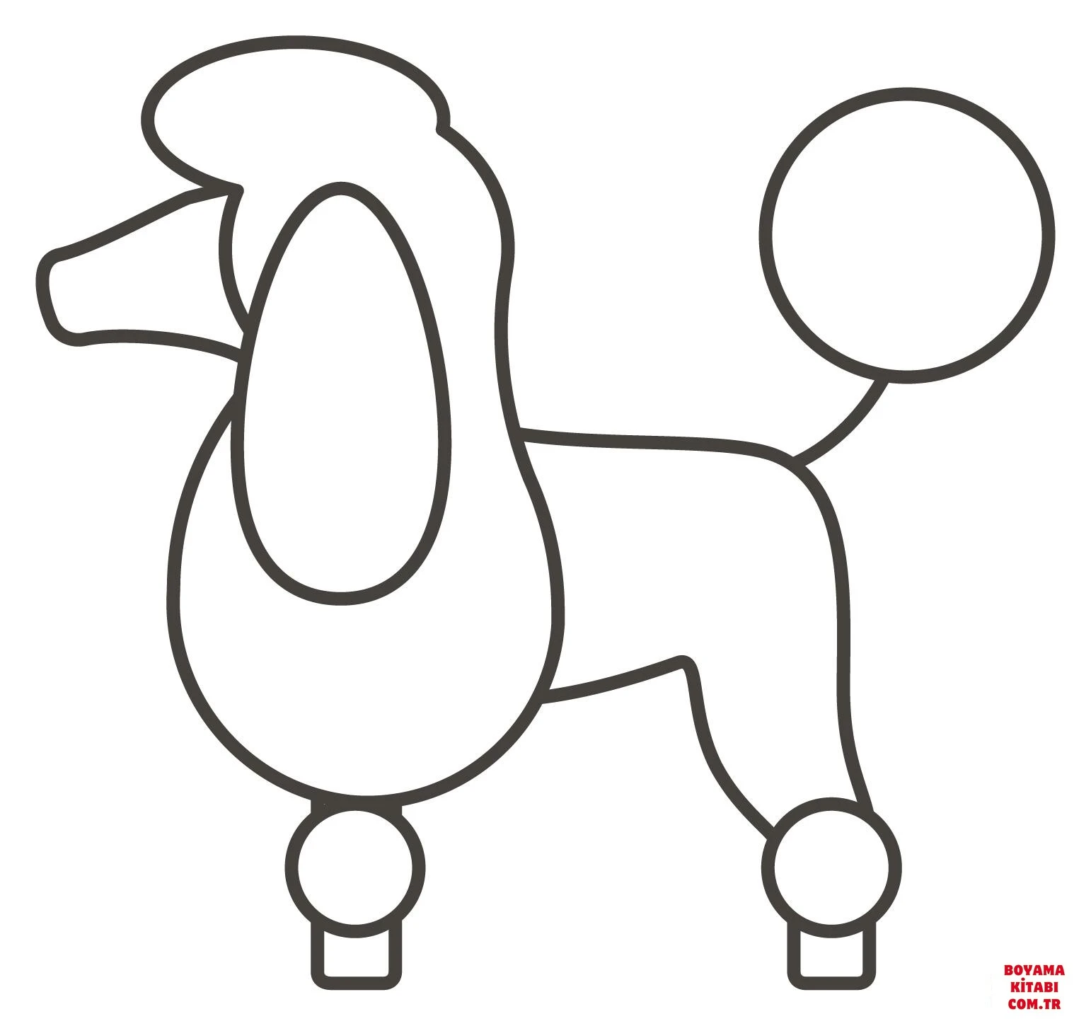Köpek boyama sayfası #433 – eğlenceli öğrenme deneyimi, okul öncesi