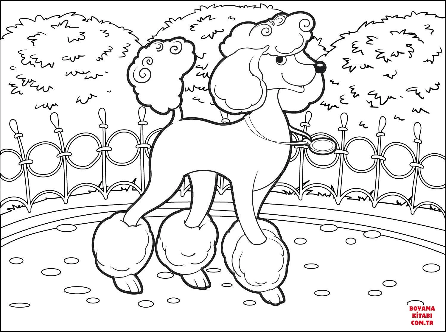 Köpek boyama sayfası #436 – çocuklar için, çizgi film temalı