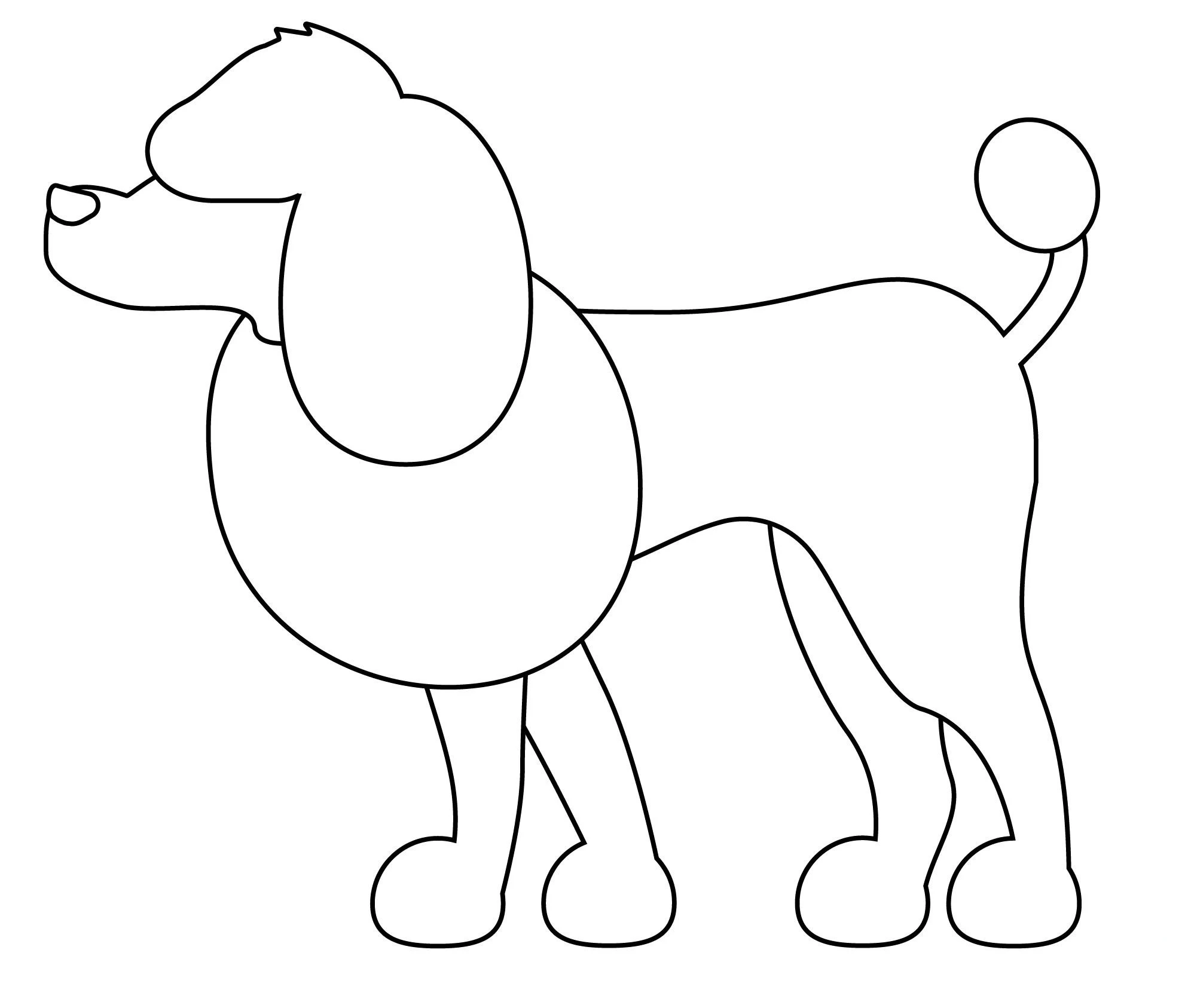 Köpek boyama sayfası #444 – eğitici aktivite, yaratıcılık