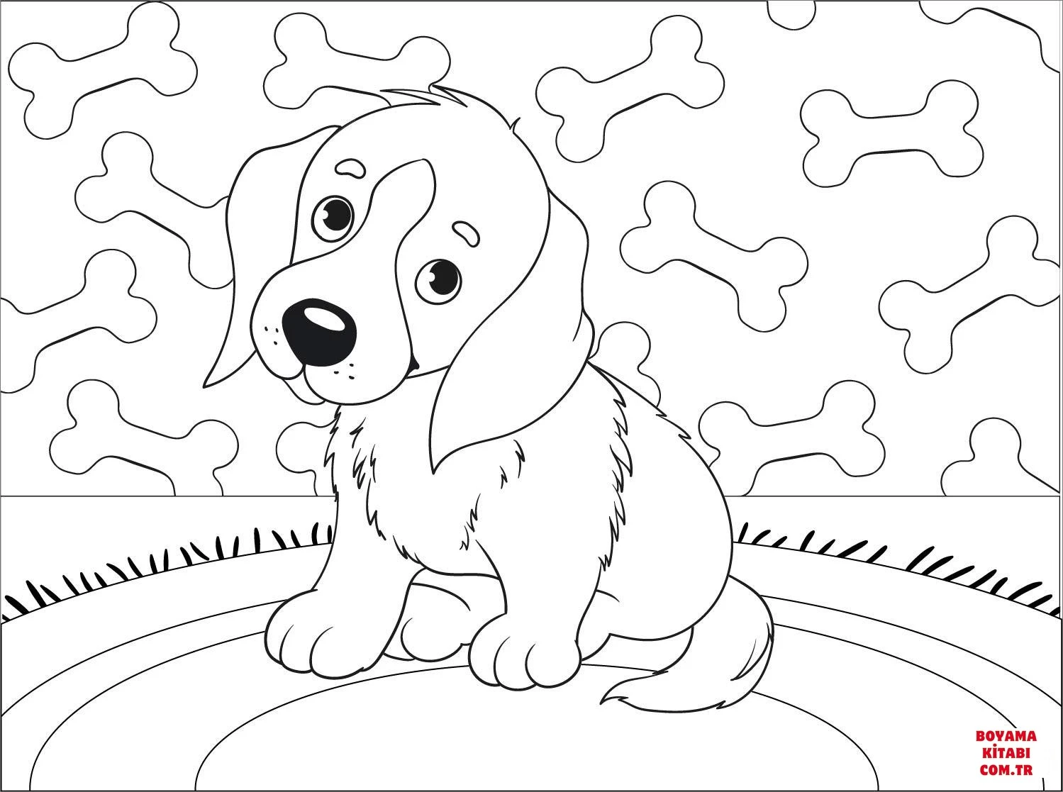 Köpek boyama sayfası – eğitici aktivite, yaratıcılık