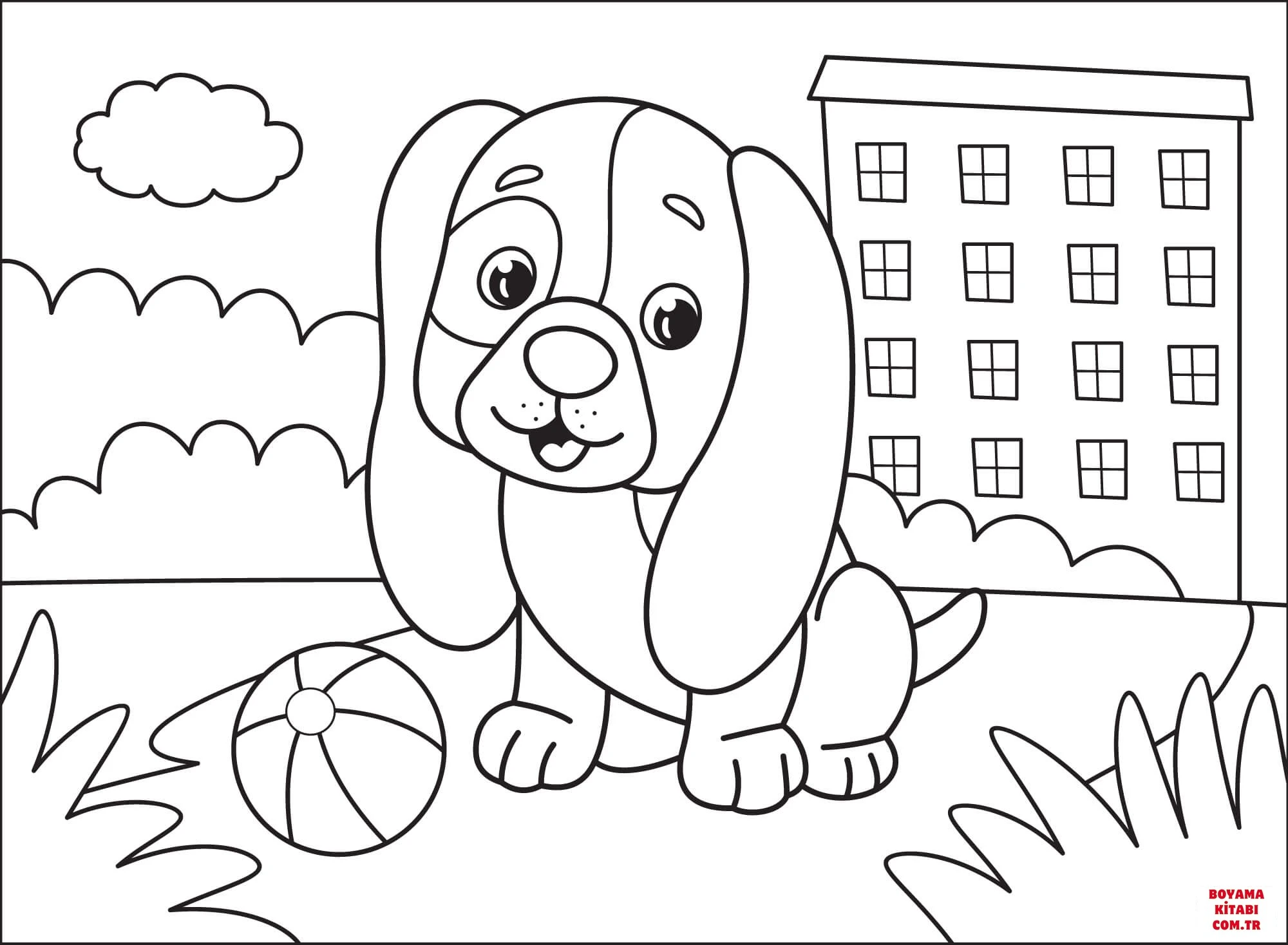 Köpek boyama sayfası #465 – ekran süresine alternatif, çocuklarla kaliteli zaman