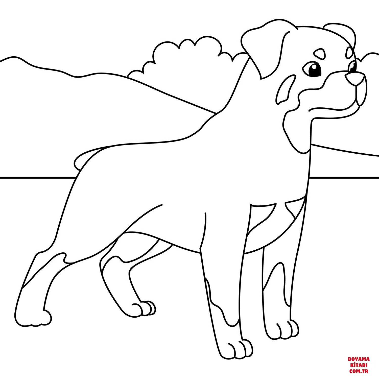 Köpek boyama sayfası #478 – eğlenceli etkinlik, el becerilerini geliştirir