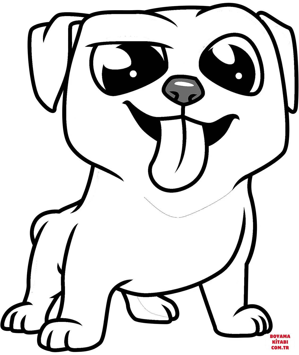 Köpek boyama sayfası #482 – sevimli karakter, sanatsal çalışma