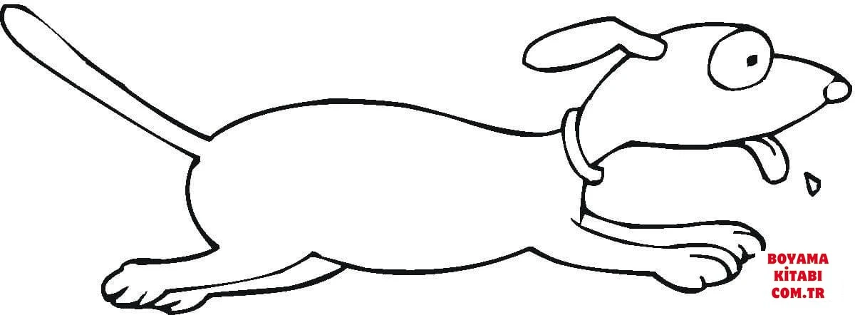 Köpek boyama sayfası #487 – evde etkinlik, anaokulu etkinliği