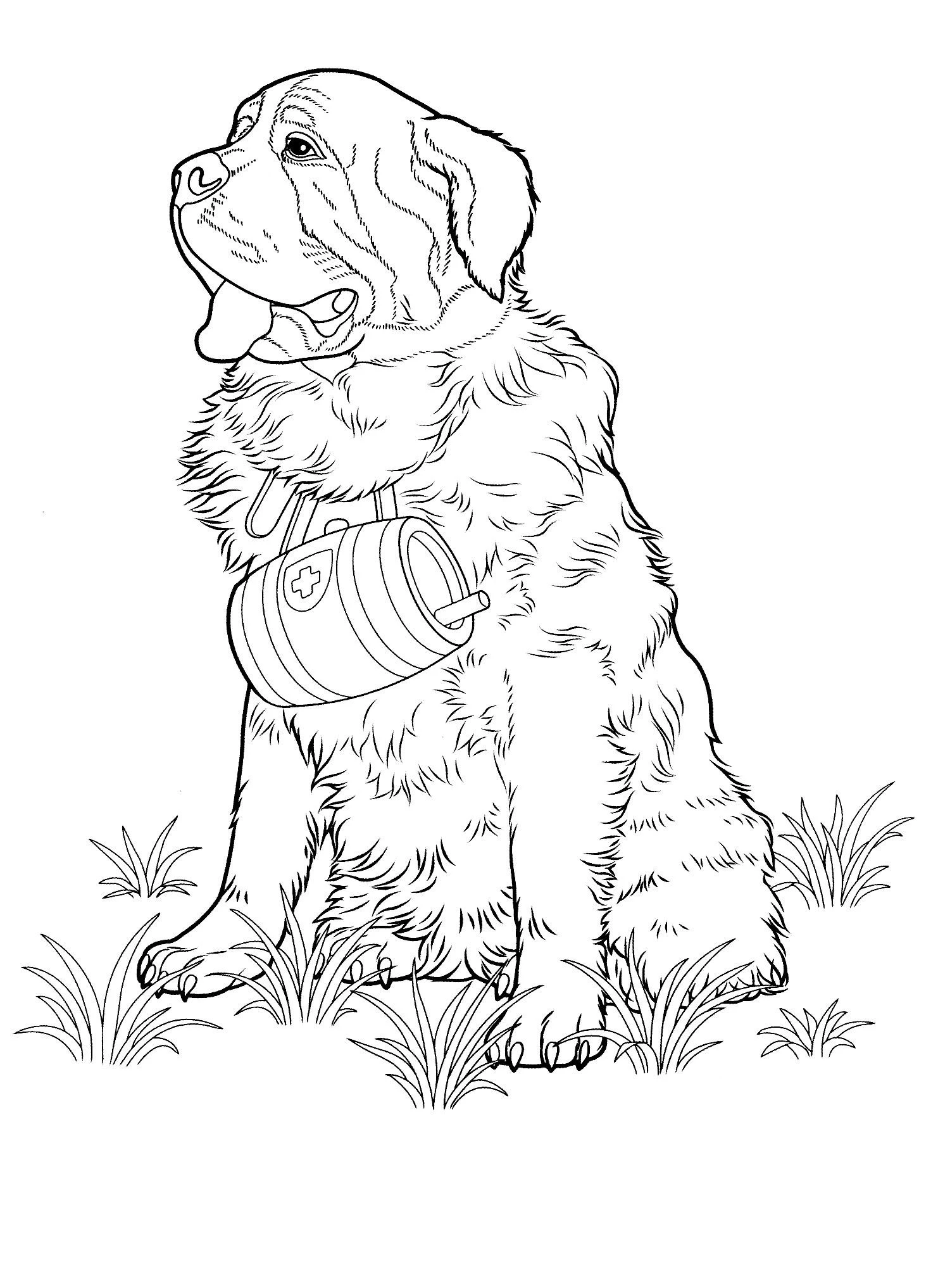 Köpek boyama sayfası #527 – evde etkinlik, anaokulu etkinliği