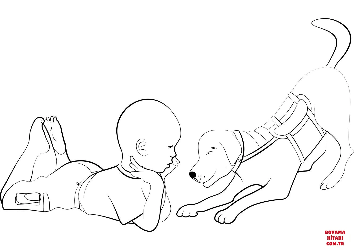 Köpek boyama sayfası #534 – anaokulu etkinliği, motor becerileri destekler