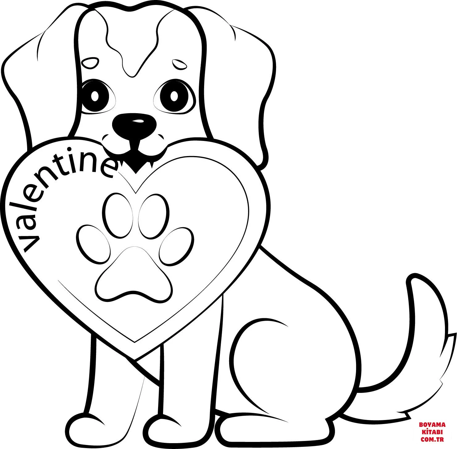Köpek boyama sayfası #543 – renk bilgisini öğretir, günlük etkinlik önerisi