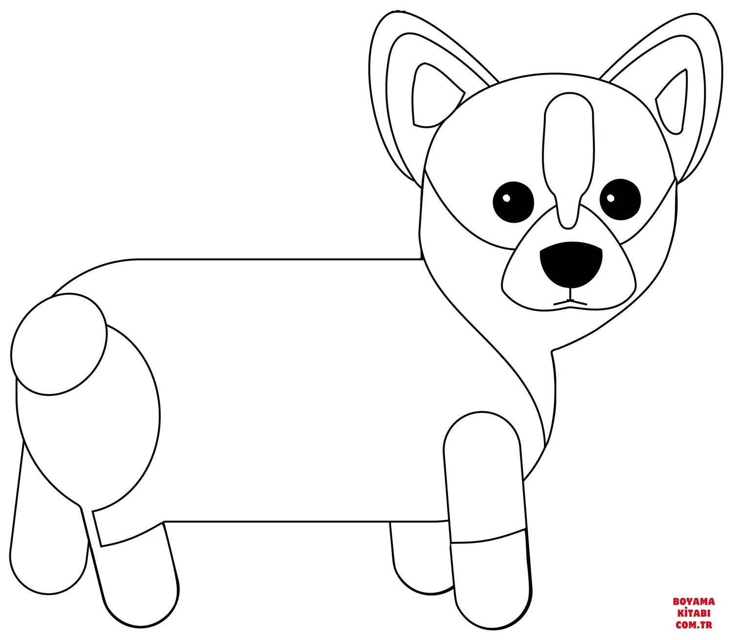 Köpek boyama sayfası #549 – tamamen ücretsiz, çocuklar için