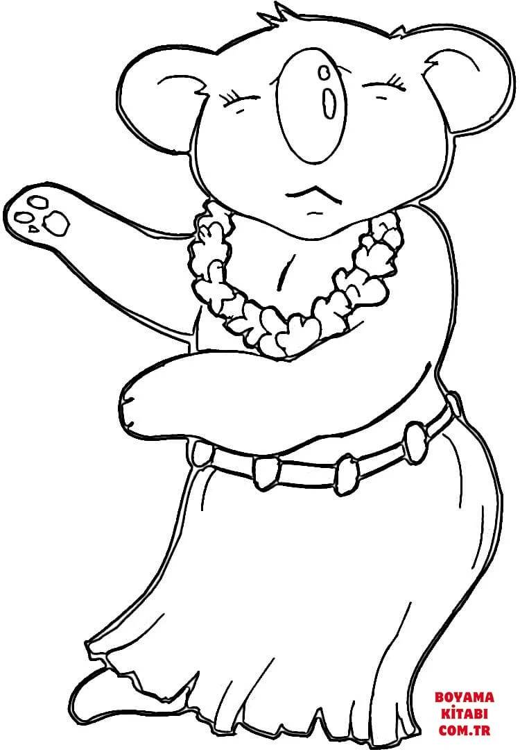 Koala boyama sayfası – kolay boyama, eğitici aktivite