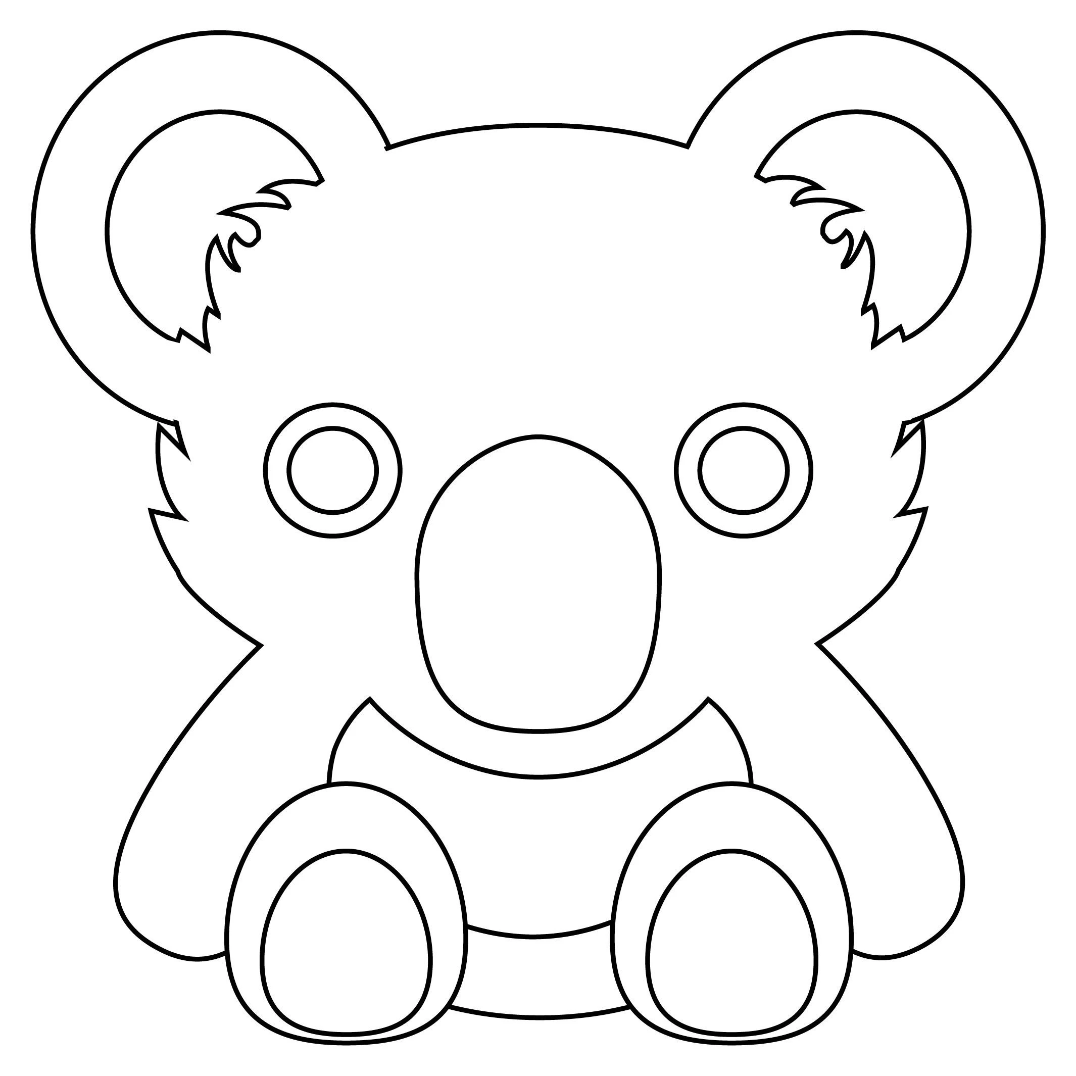 Koala boyama sayfası – el becerilerini geliştirir, boyama çalışması