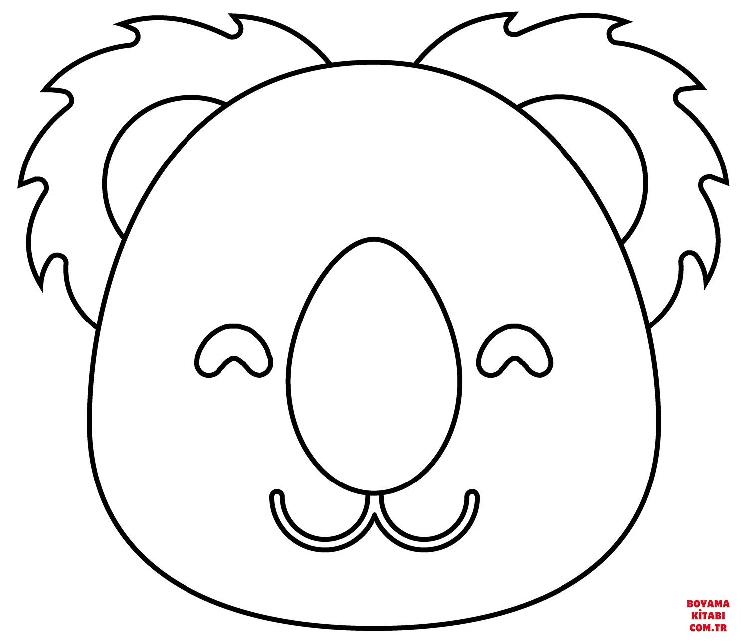 Koala boyama sayfası – çocuklar için, çizgi film temalı
