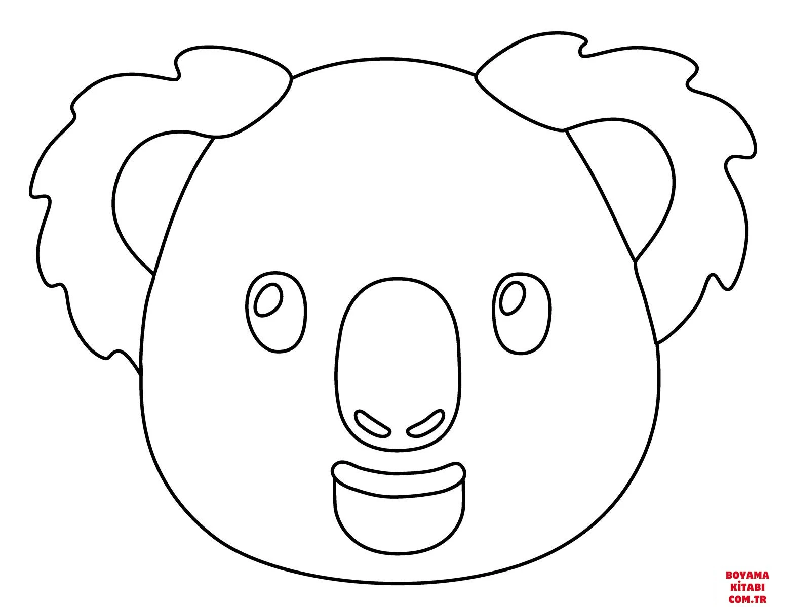 Koala boyama sayfası – kolay boyama, eğitici aktivite