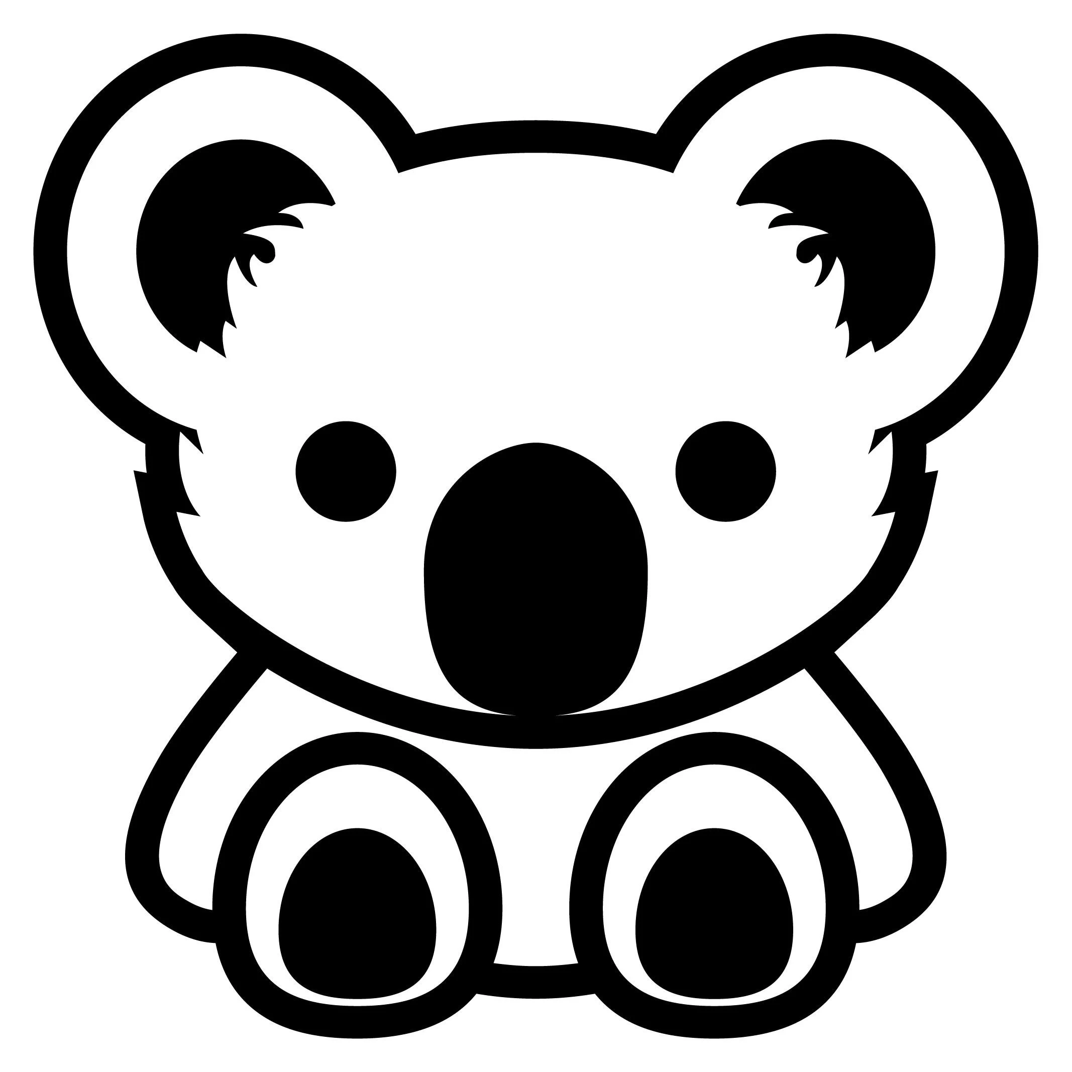 Koala boyama sayfası – eğlenceli etkinlik, el becerilerini geliştirir