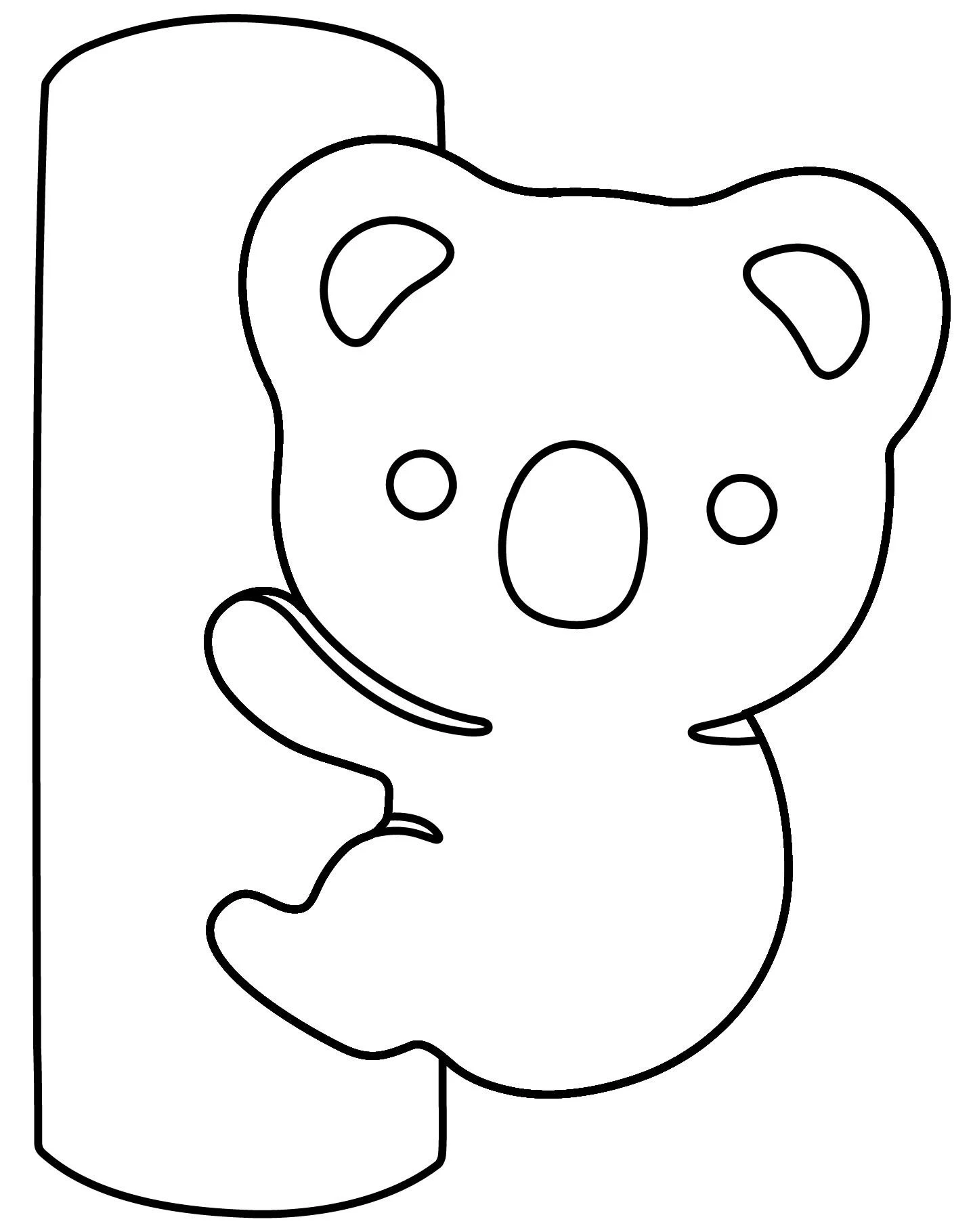 Koala boyama sayfası – yaratıcılığı geliştirir, keyifli zaman