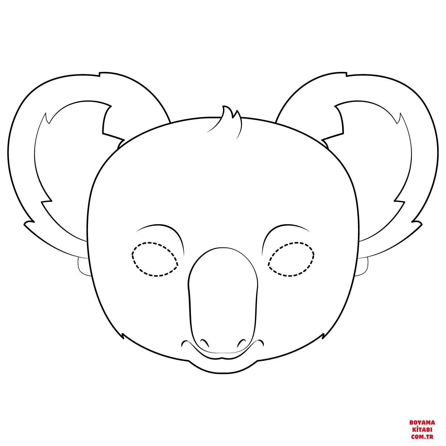 Koala boyama sayfası – sevimli karakter, sanatsal çalışma