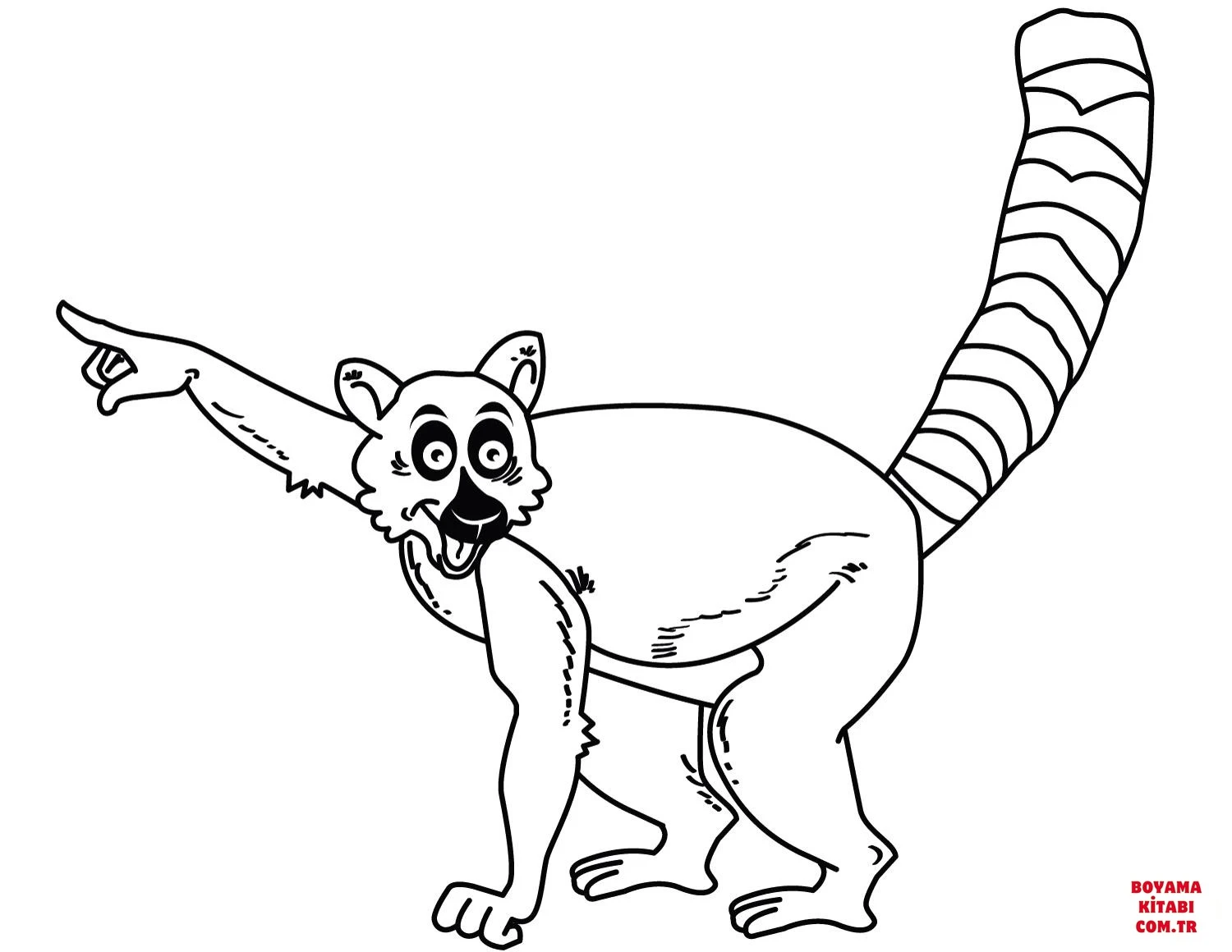 Lemur boyama sayfası – ücretsiz yazdır, boyama etkinliği