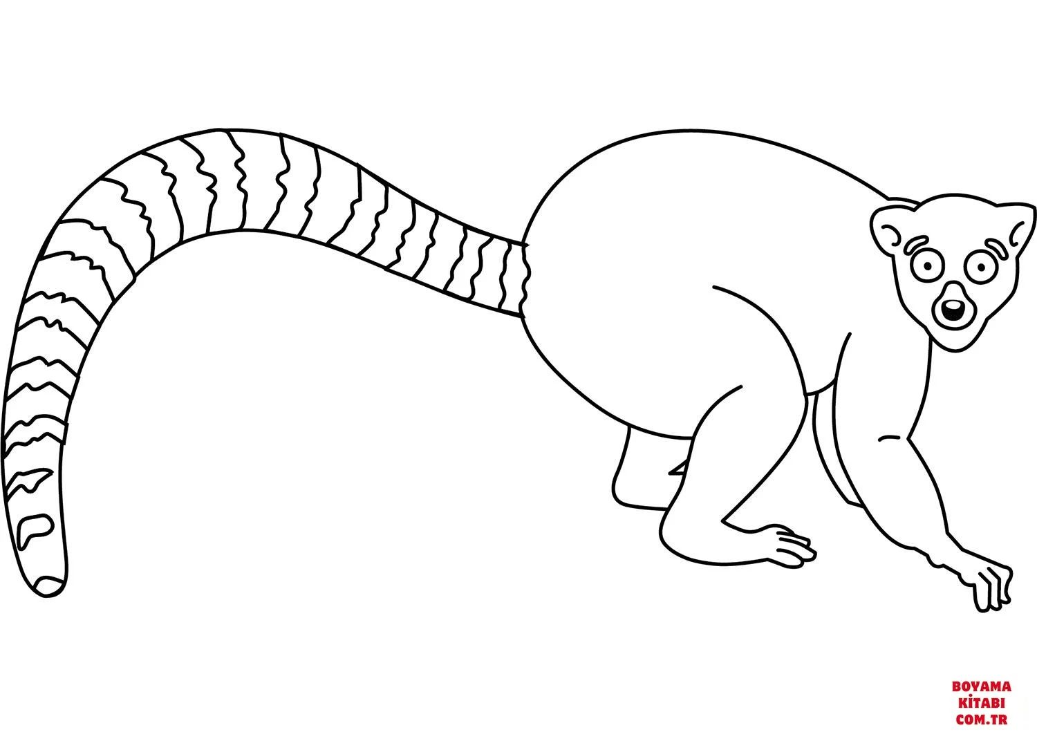 Lemur boyama sayfası – yaratıcılığı geliştirir, keyifli zaman