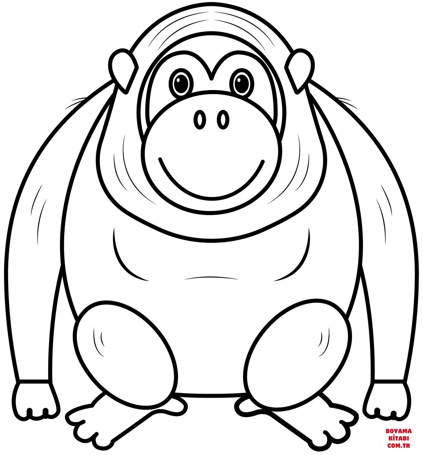 Orangutan boyama sayfası – el becerilerini geliştirir, boyama çalışması