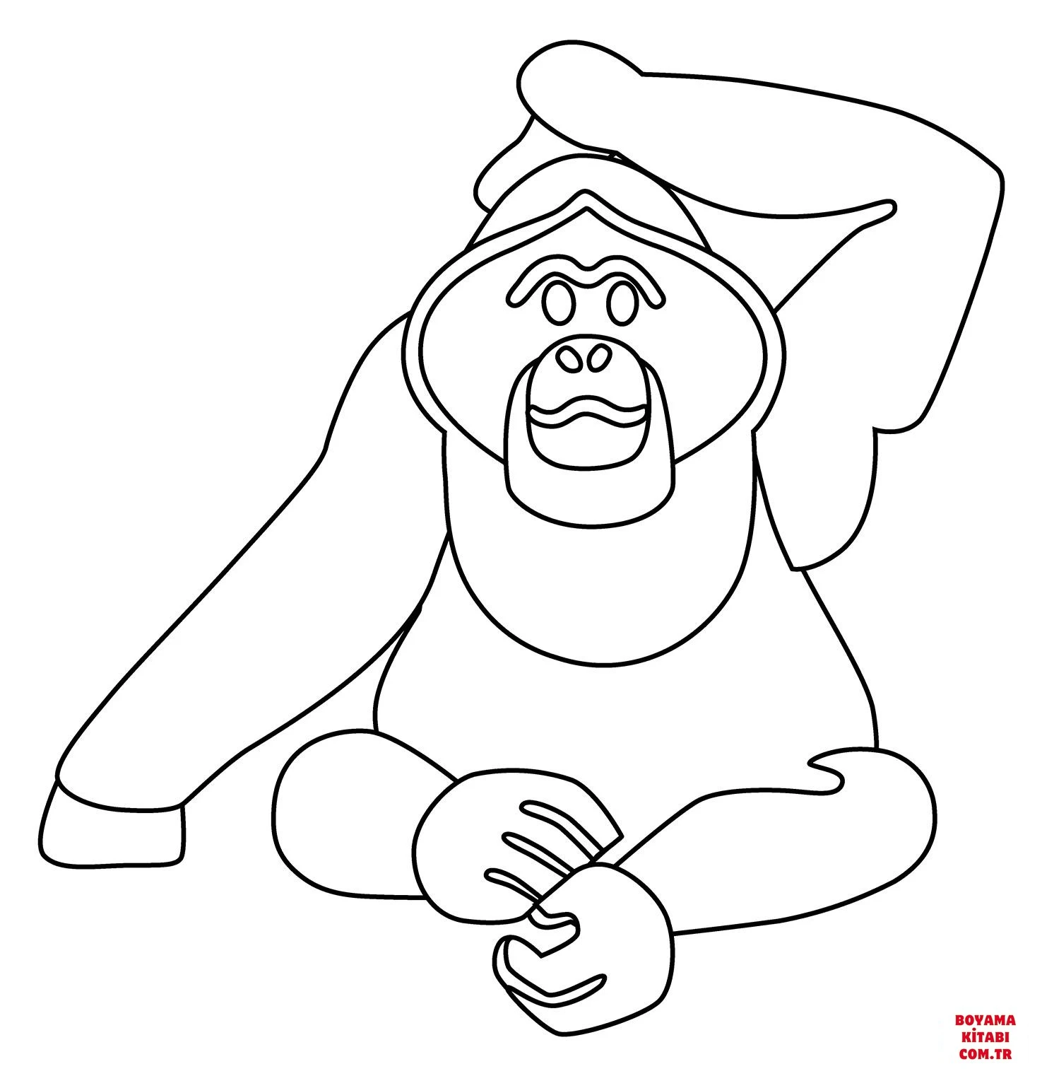Orangutan boyama sayfası – boyama çalışması, yaratıcılığı geliştirir