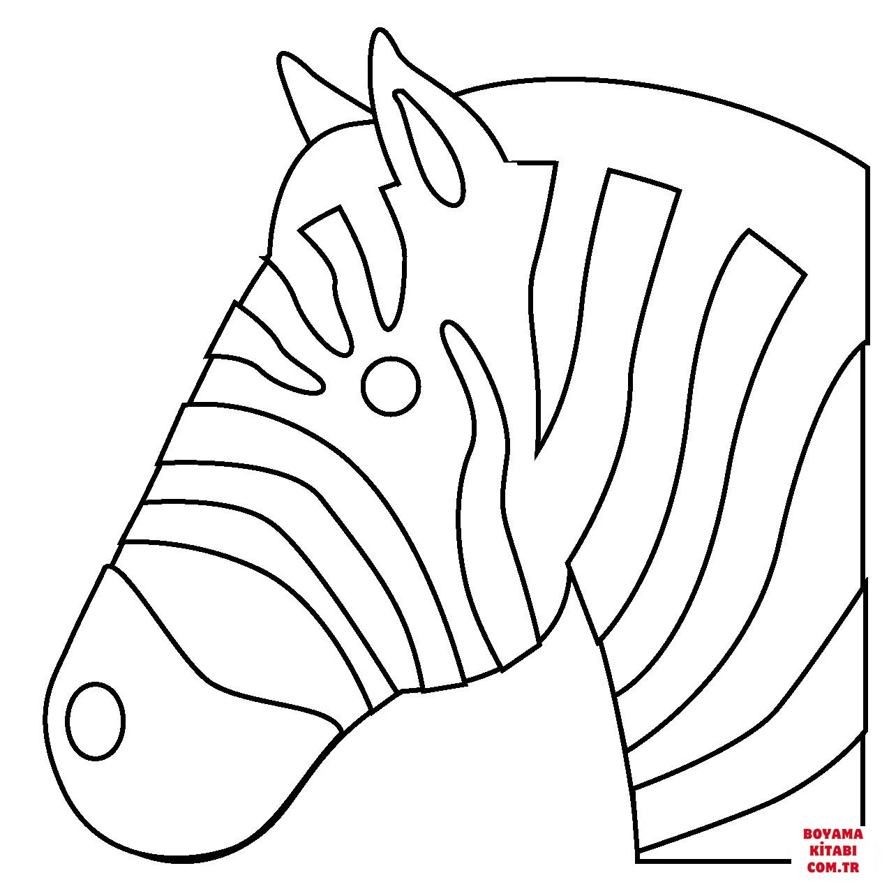 Zebra boyama sayfası – sanatsal çalışma, çocuklar için