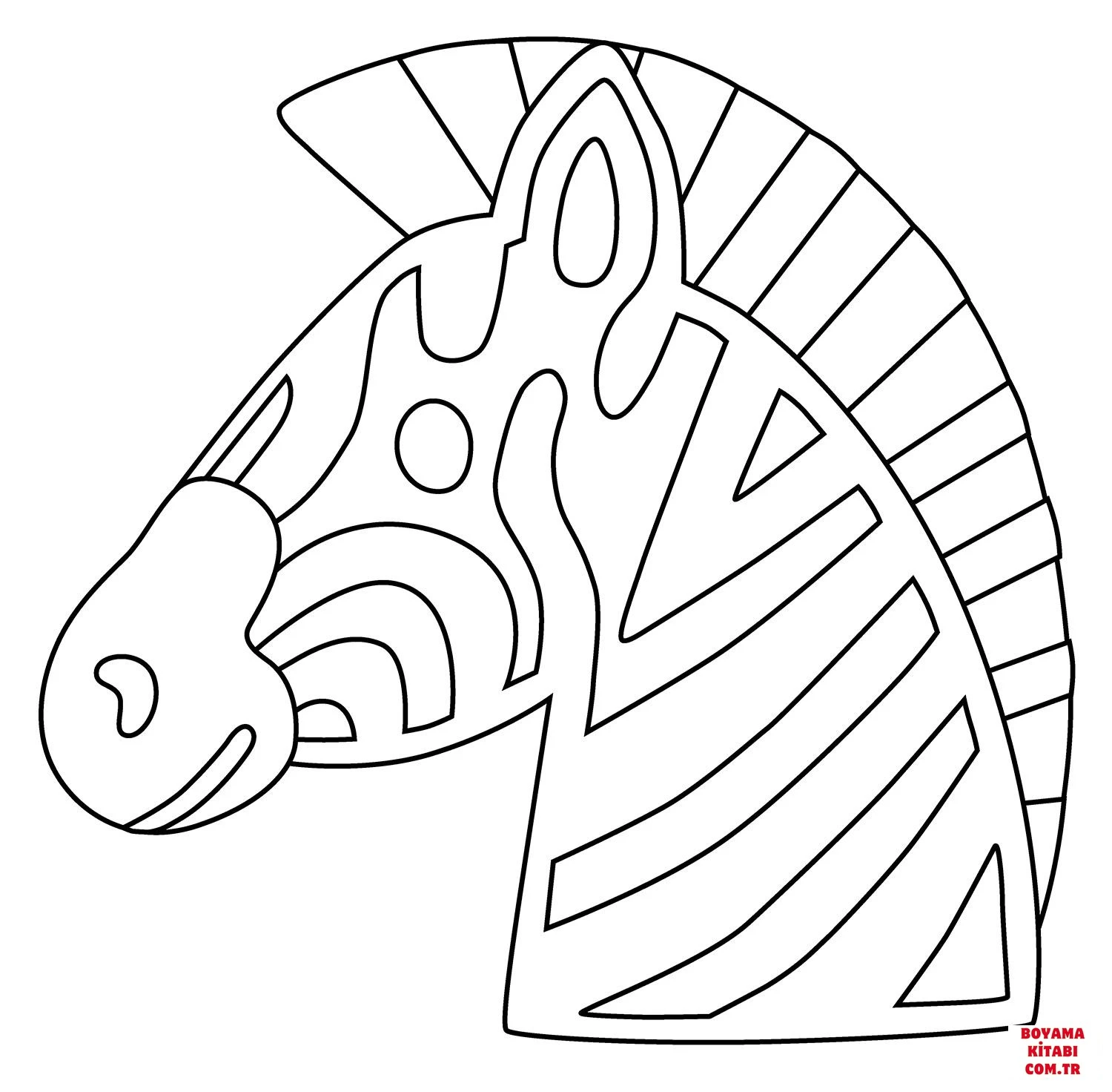 Zebra boyama sayfası – yaratıcılık, eğlenceli etkinlik