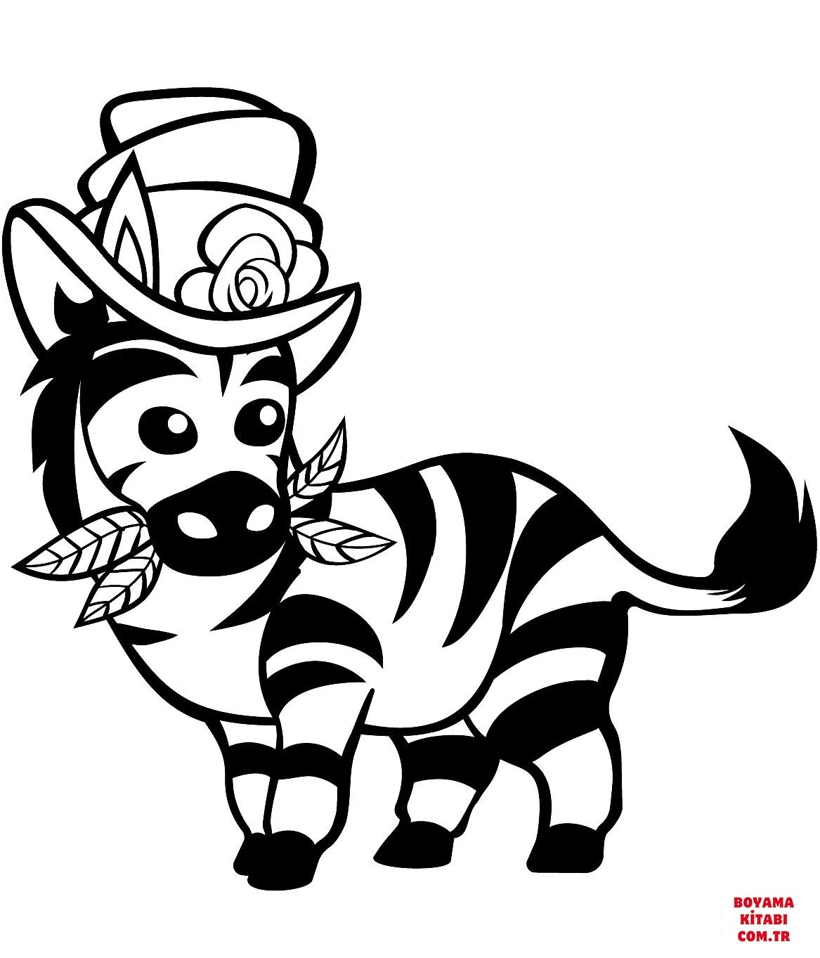 Zebra boyama sayfası – yaratıcılığı geliştirir, keyifli zaman