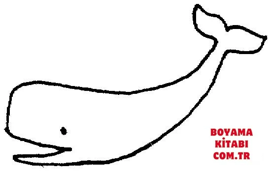 Balina boyama sayfası – PDF indir, sevimli karakter