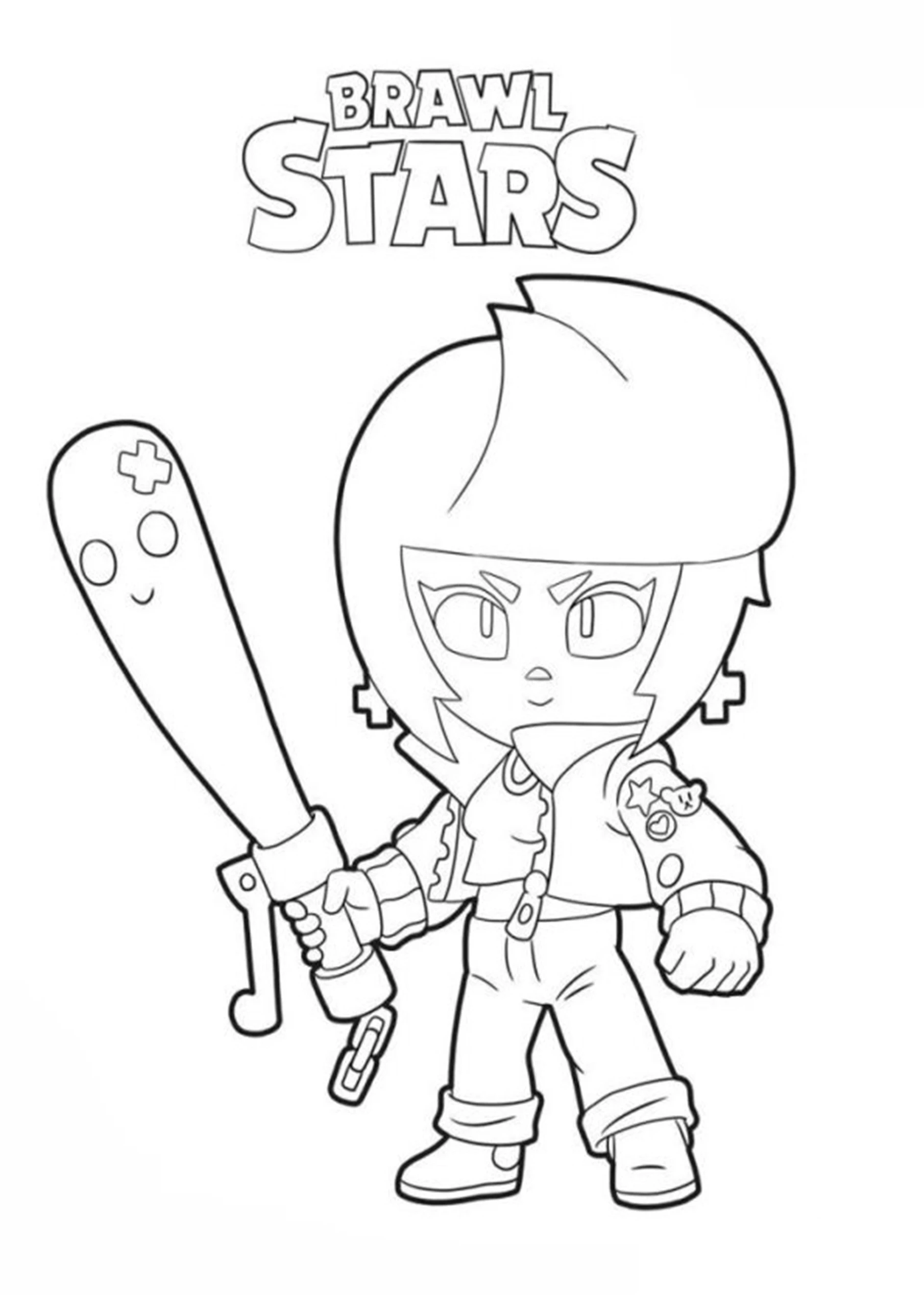 Brawl Stars boyama sayfası – boyama çalışması, yaratıcılığı geliştirir