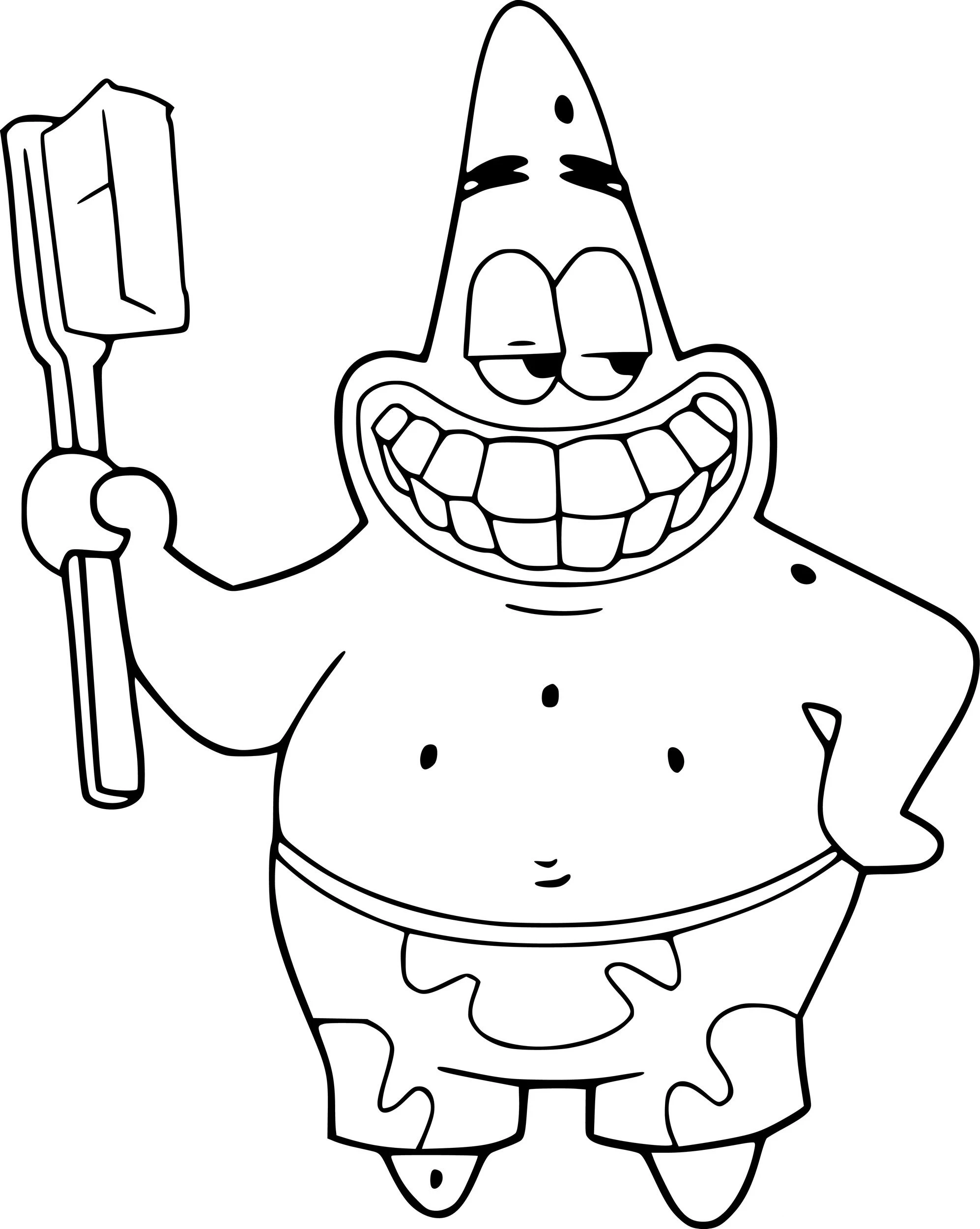 Patrick Star boyama sayfası – ücretsiz yazdır, boyama etkinliği