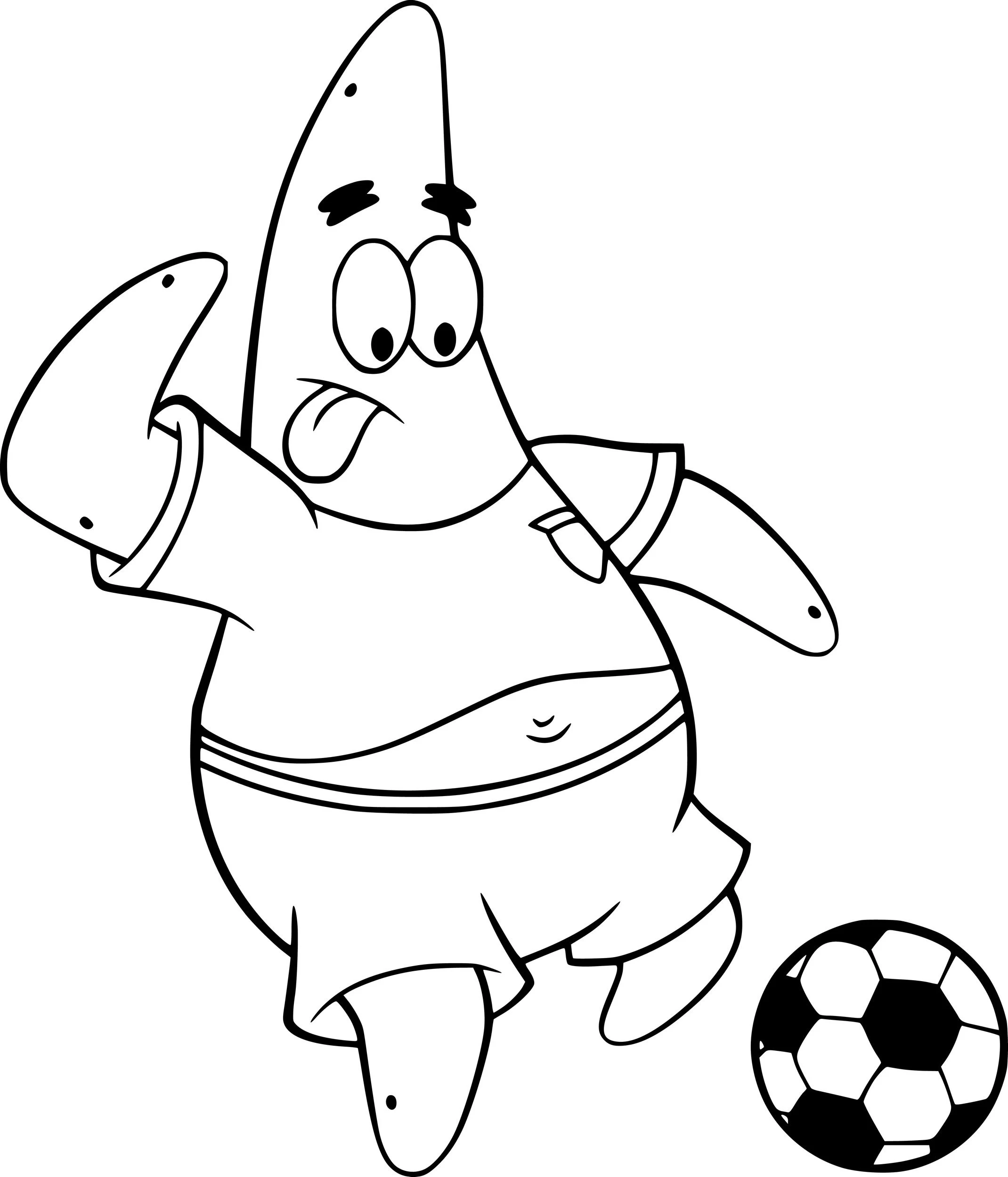 Patrick Star boyama sayfası – çocuklar için, çizgi film temalı