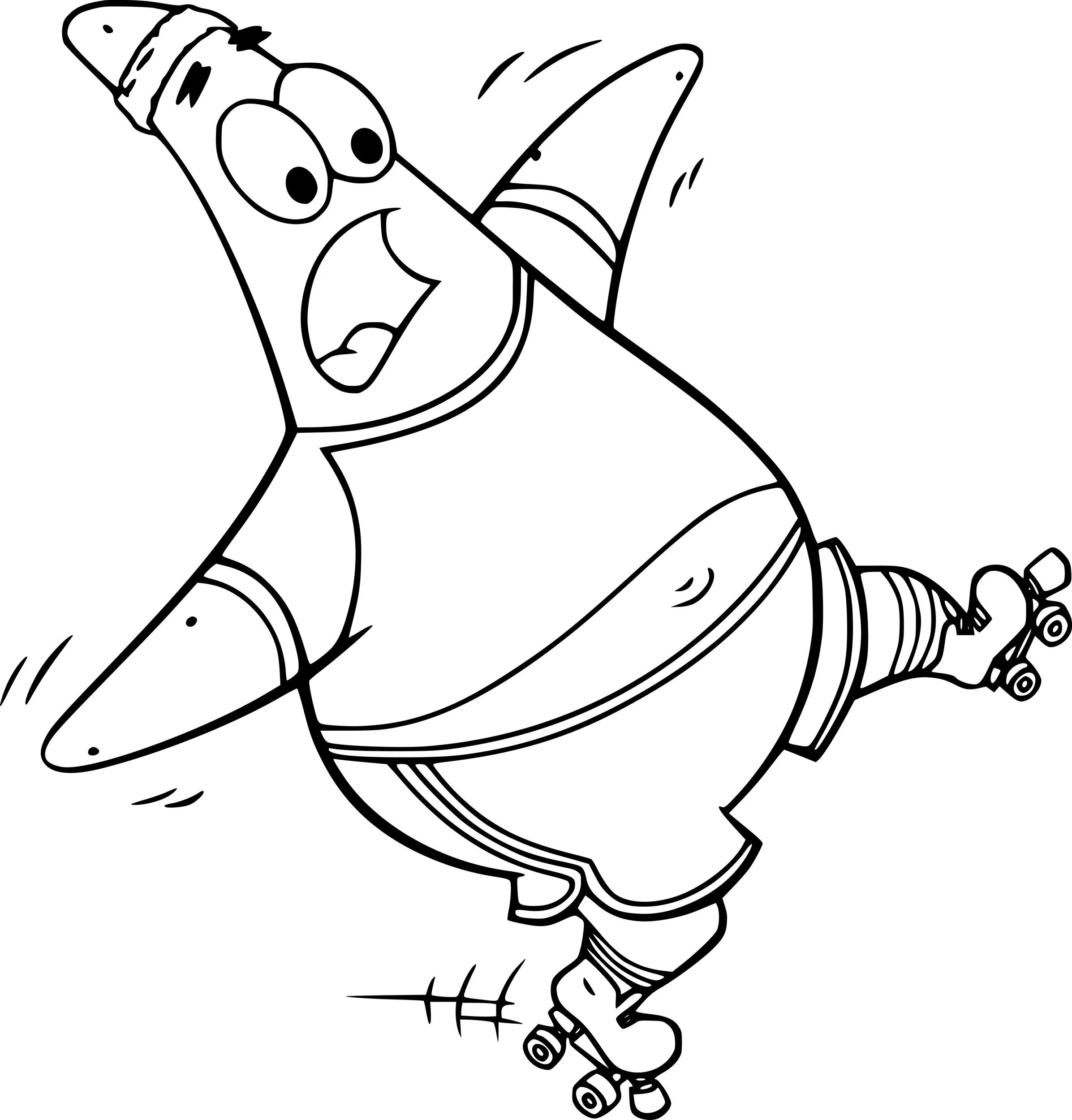 Patrick Star boyama sayfası – kolay boyama, eğitici aktivite