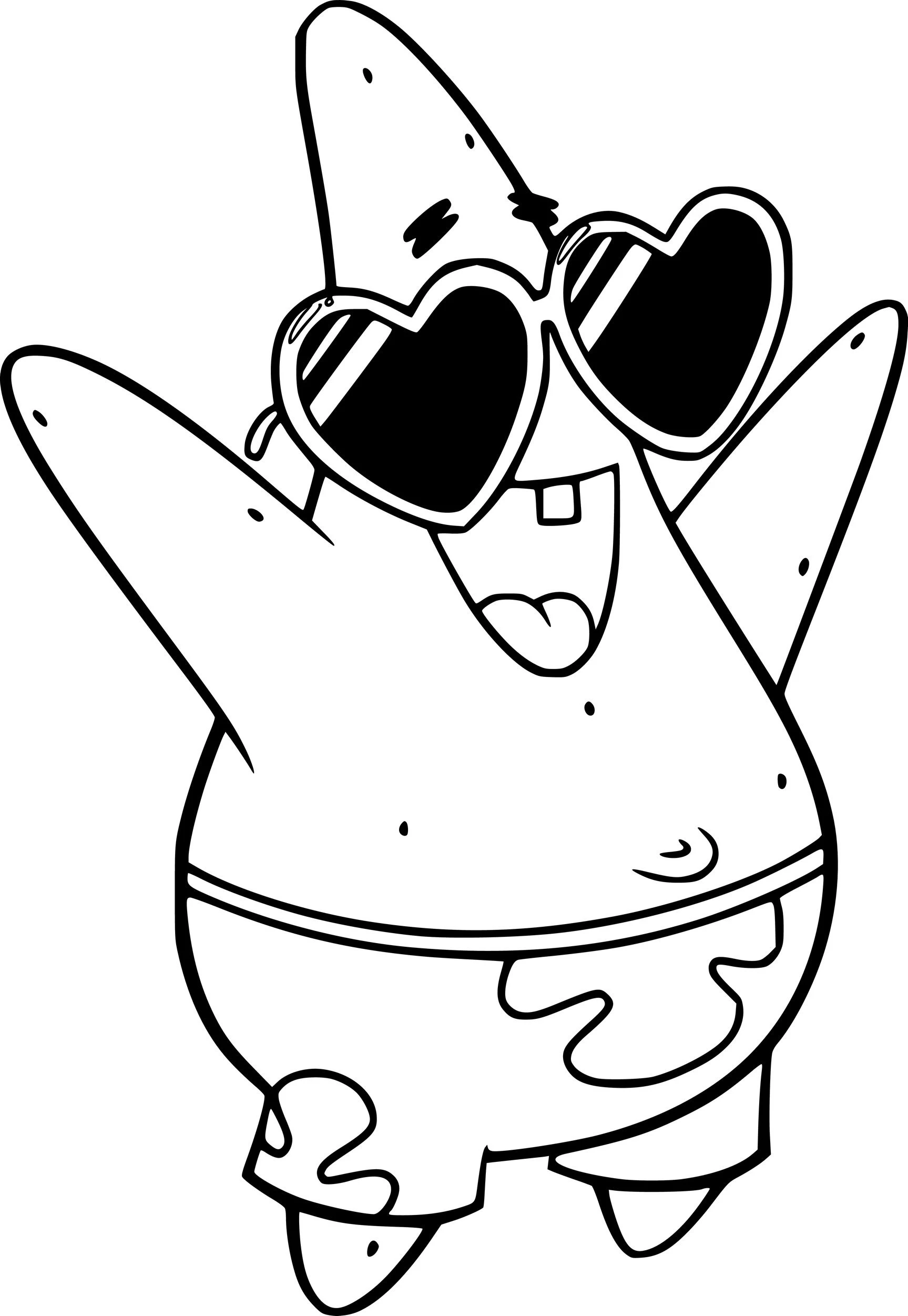 Patrick Star boyama sayfası – boyama etkinliği, çocuk aktivitesi