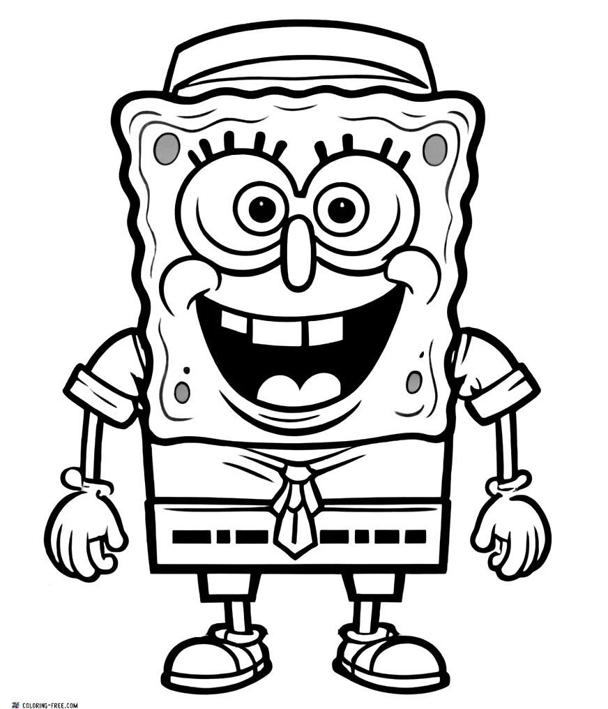 Sünger Bob boyama sayfası – boyama çalışması, yaratıcılığı geliştirir