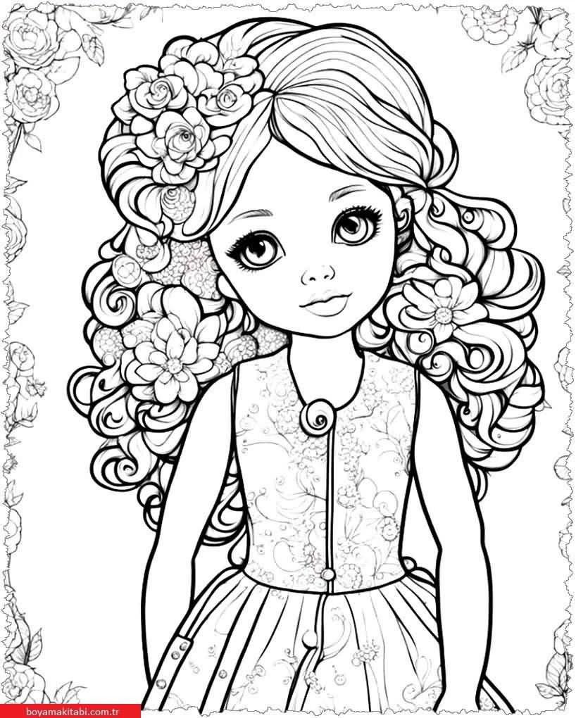 Dolls boyama sayfası #3 – eğitici aktivite, yaratıcılık
